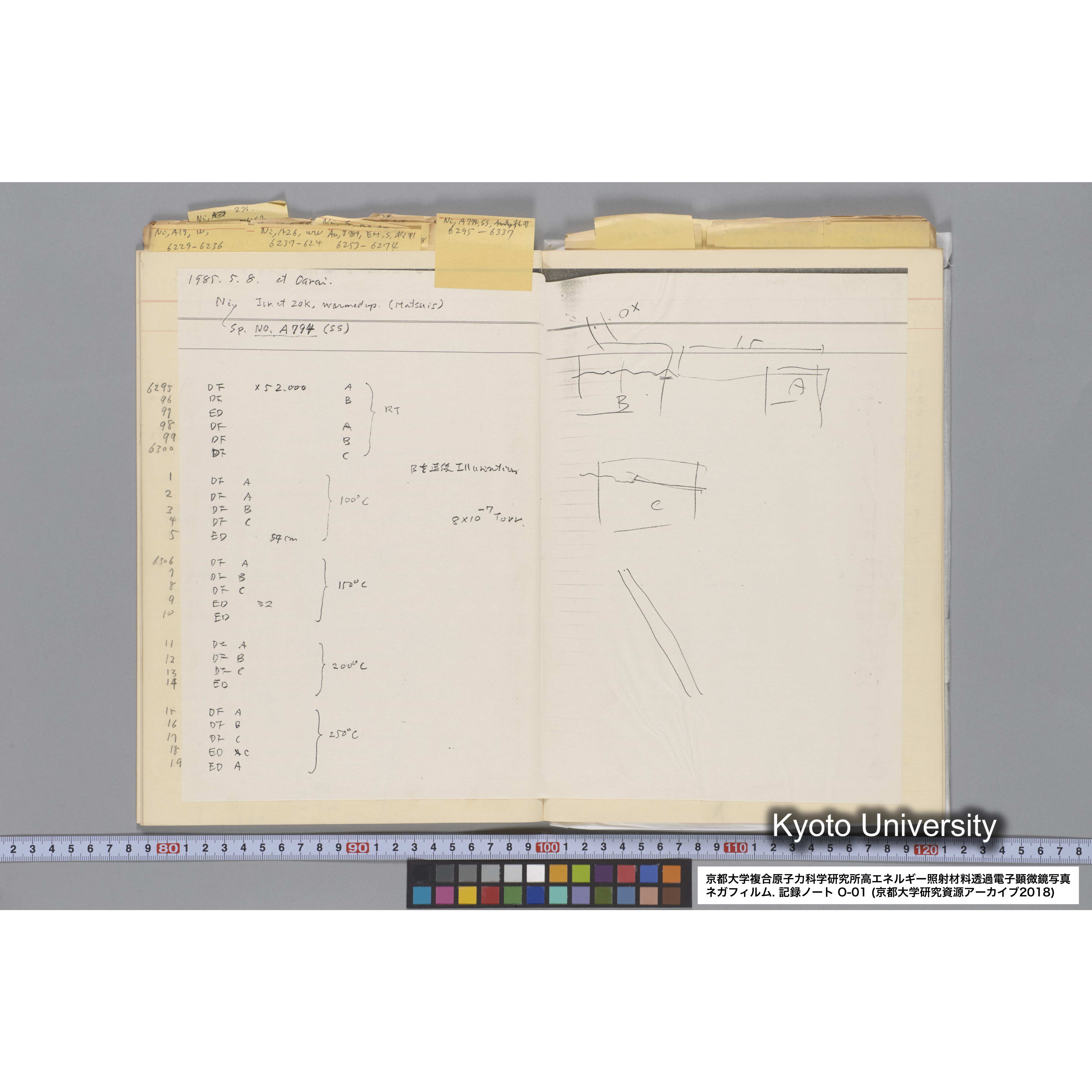 [記録ノート, Oシリーズ] 大洗 200CX用 電顕ノート 1. 4276～8178. (29)