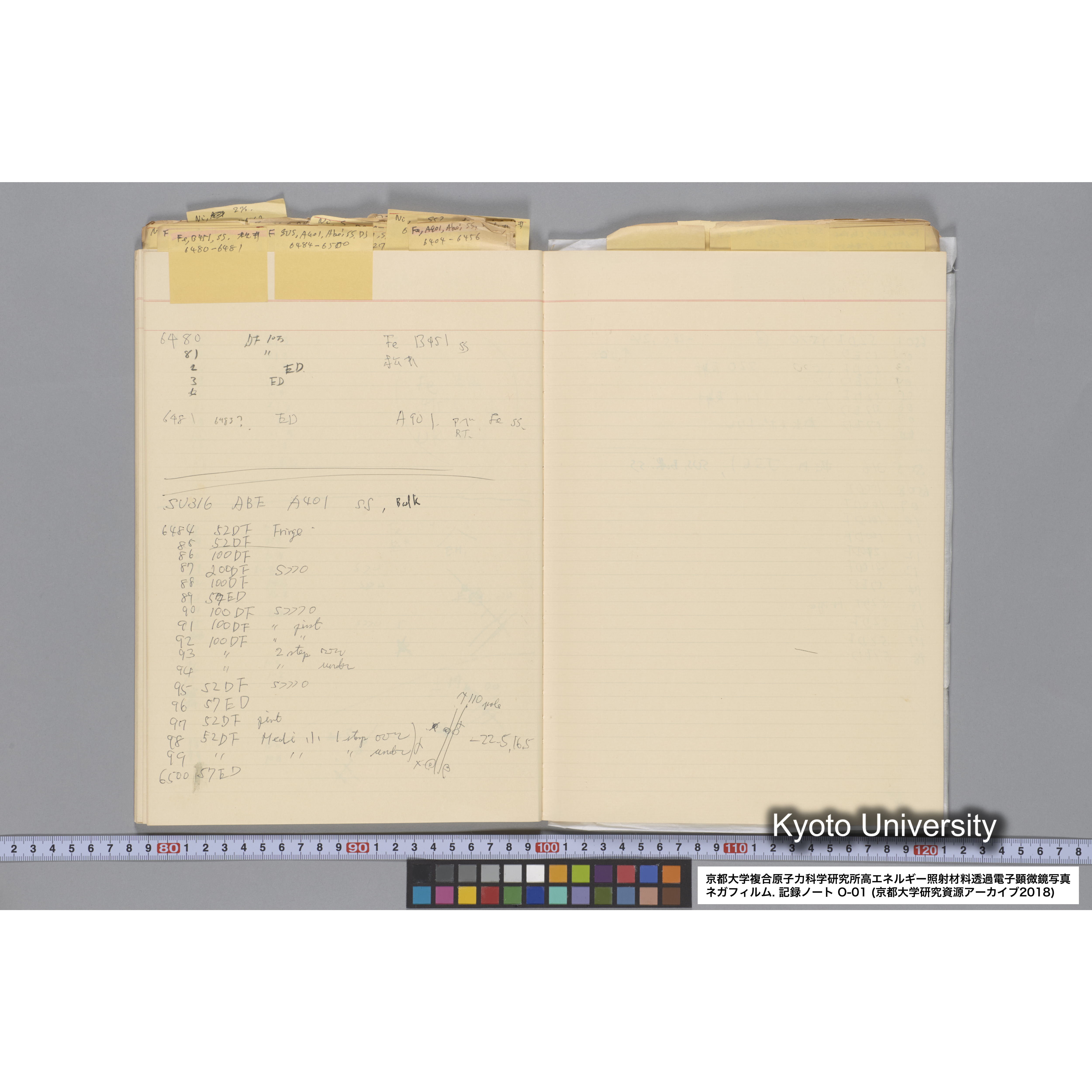 [記録ノート, Oシリーズ] 大洗 200CX用 電顕ノート 1. 4276～8178. (38)
