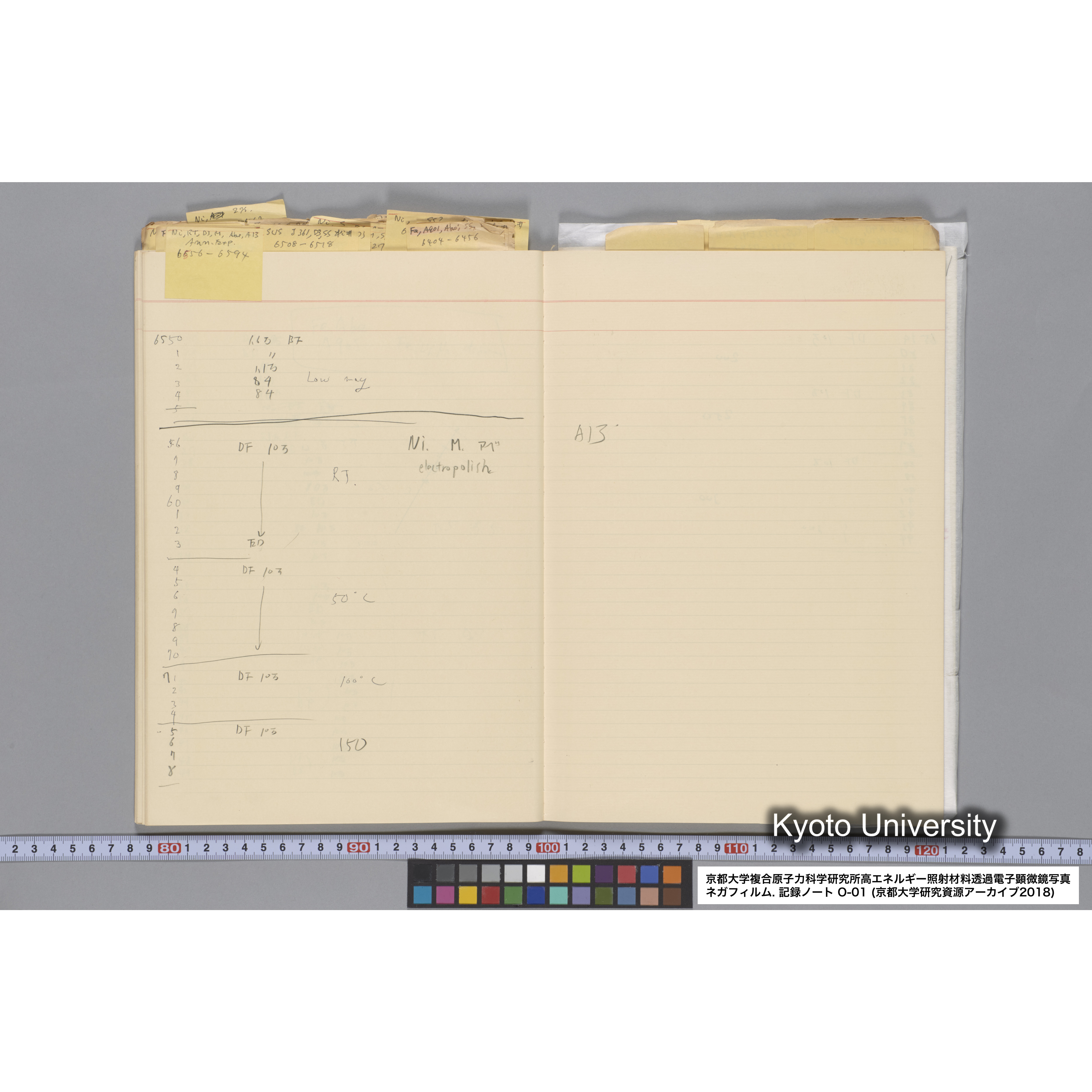 [記録ノート, Oシリーズ] 大洗 200CX用 電顕ノート 1. 4276～8178. (41)