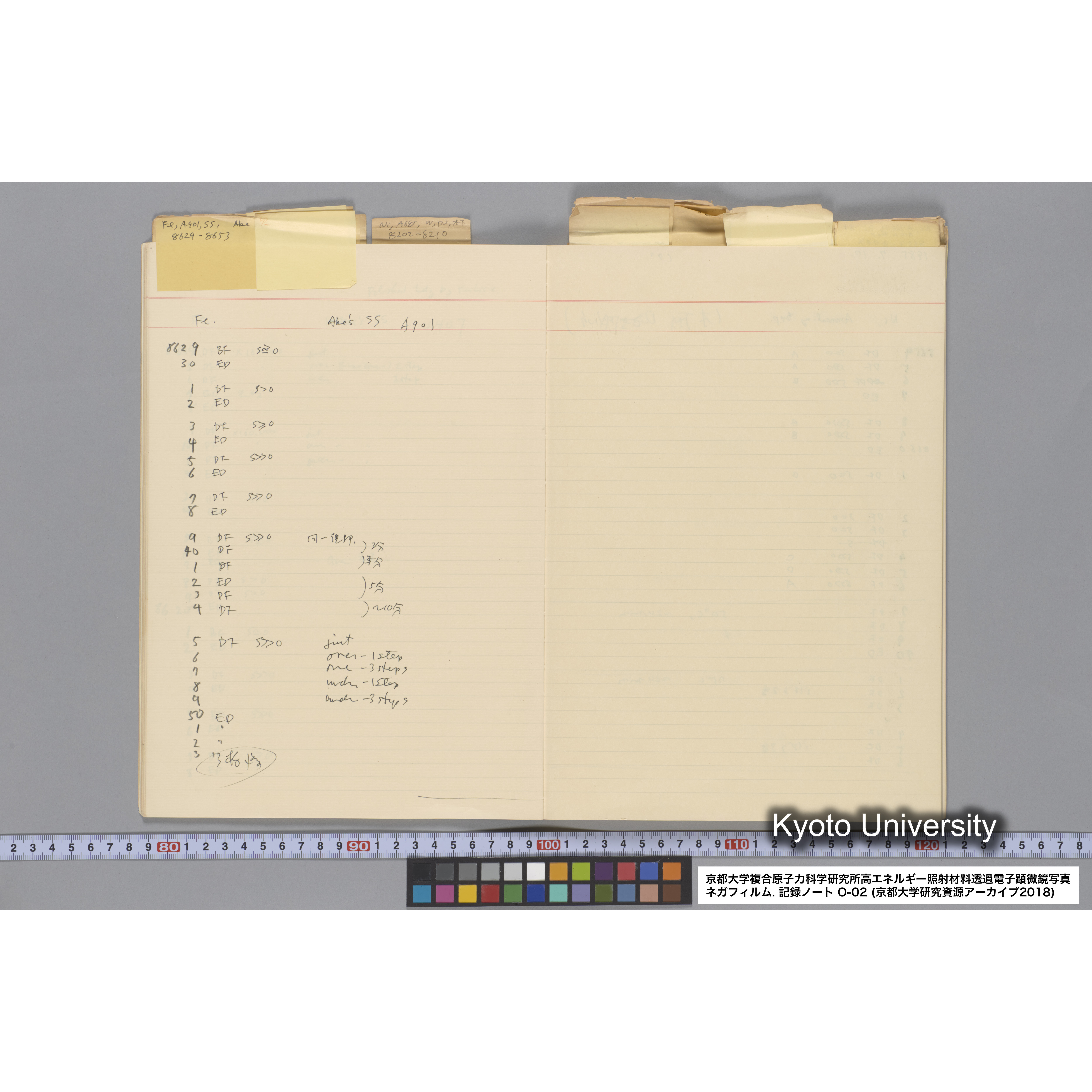 [記録ノート, Oシリーズ] 大洗 200CX EMノート 2 北大 桐谷研 1985.〜1985.11.26. 8179〜14889. (13)