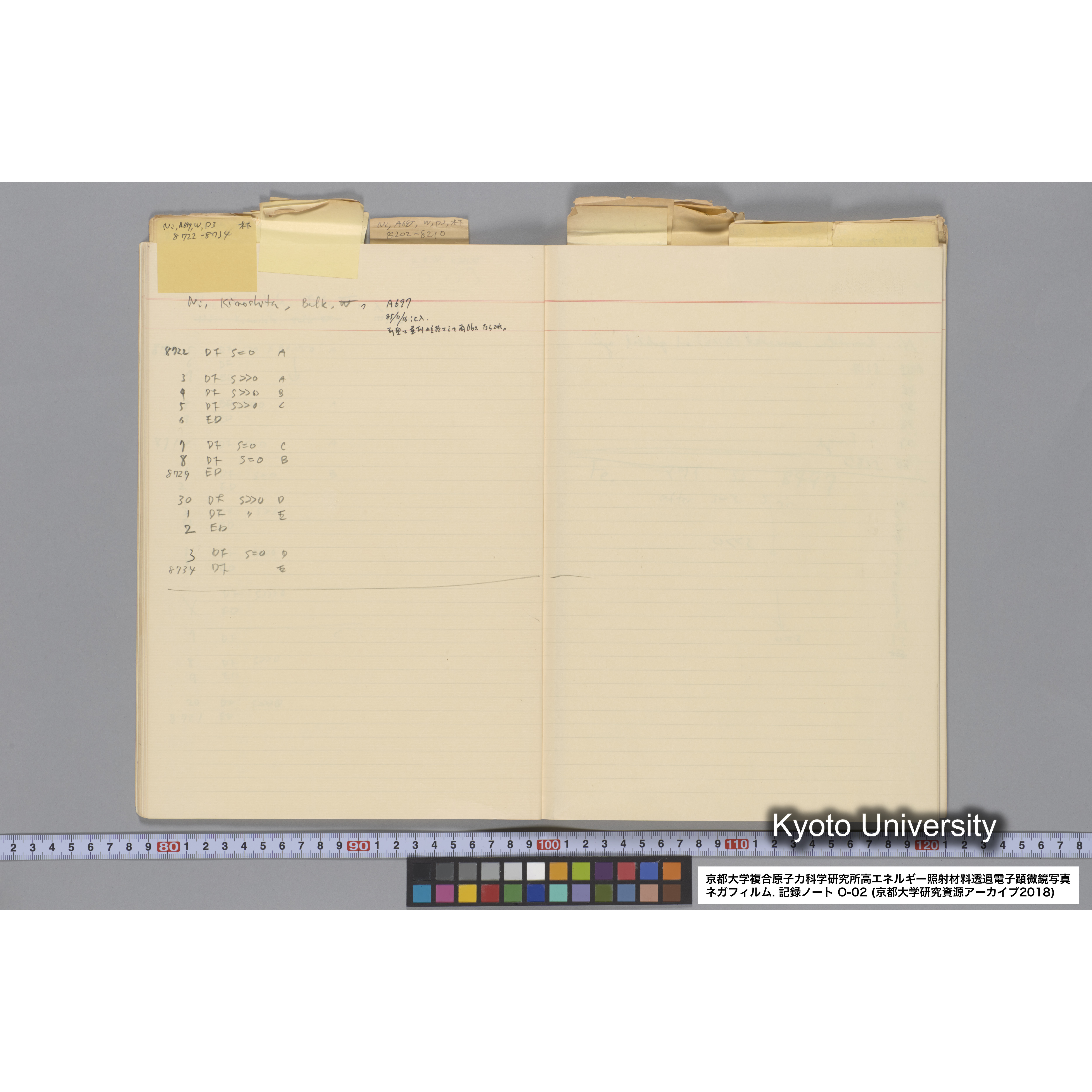 [記録ノート, Oシリーズ] 大洗 200CX EMノート 2 北大 桐谷研 1985.〜1985.11.26. 8179〜14889. (18)