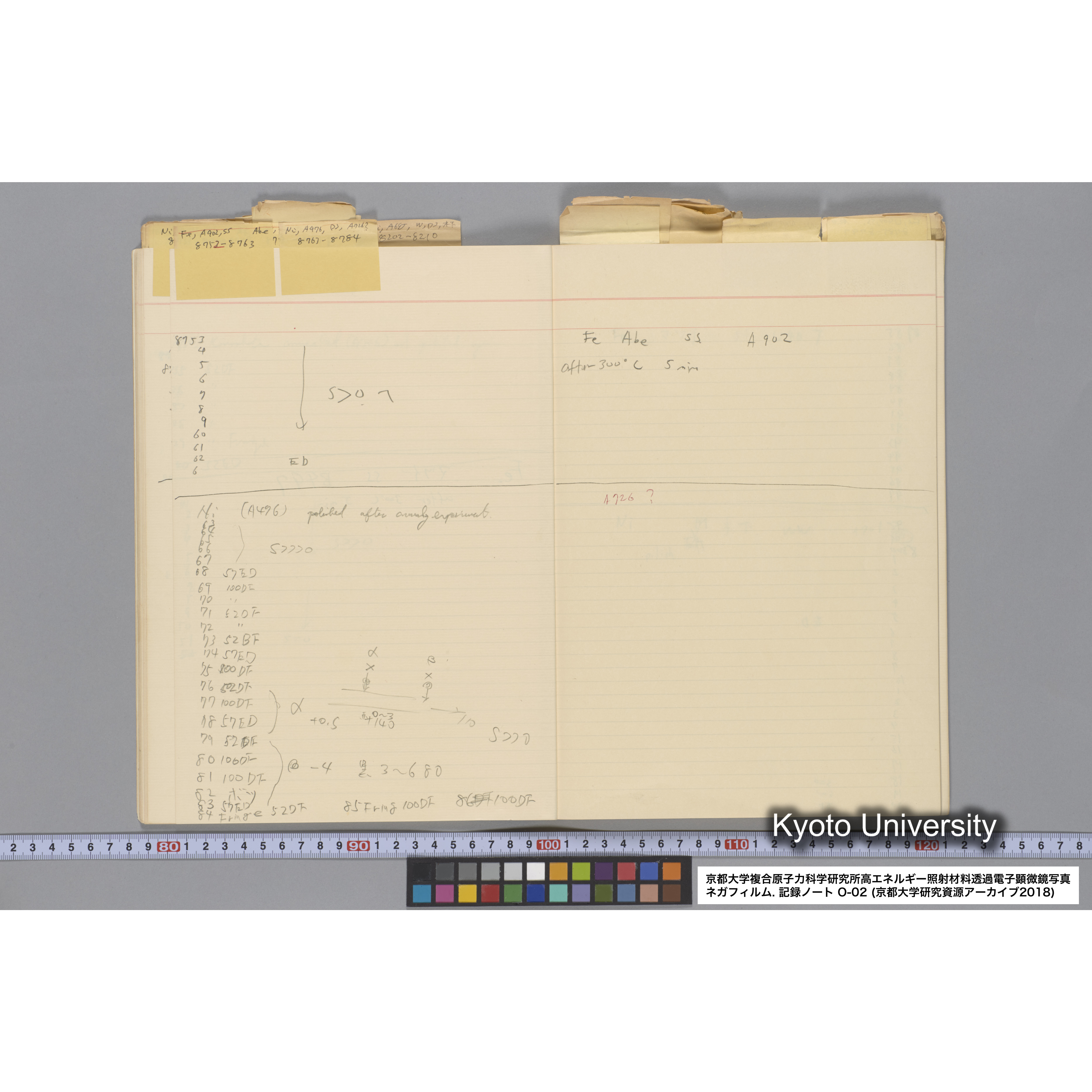 [記録ノート, Oシリーズ] 大洗 200CX EMノート 2 北大 桐谷研 1985.〜1985.11.26. 8179〜14889. (20)