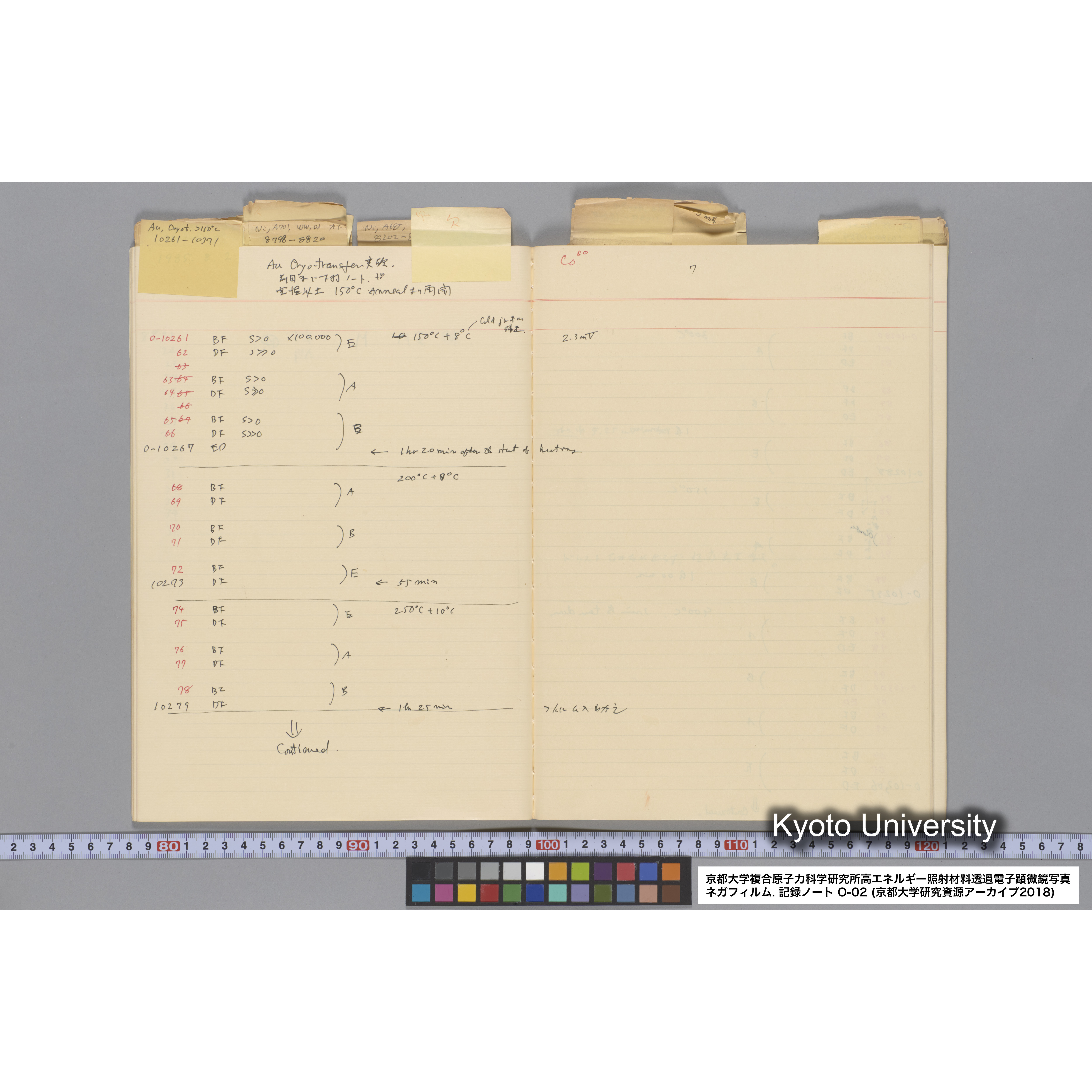 [記録ノート, Oシリーズ] 大洗 200CX EMノート 2 北大 桐谷研 1985.〜1985.11.26. 8179〜14889. (23)