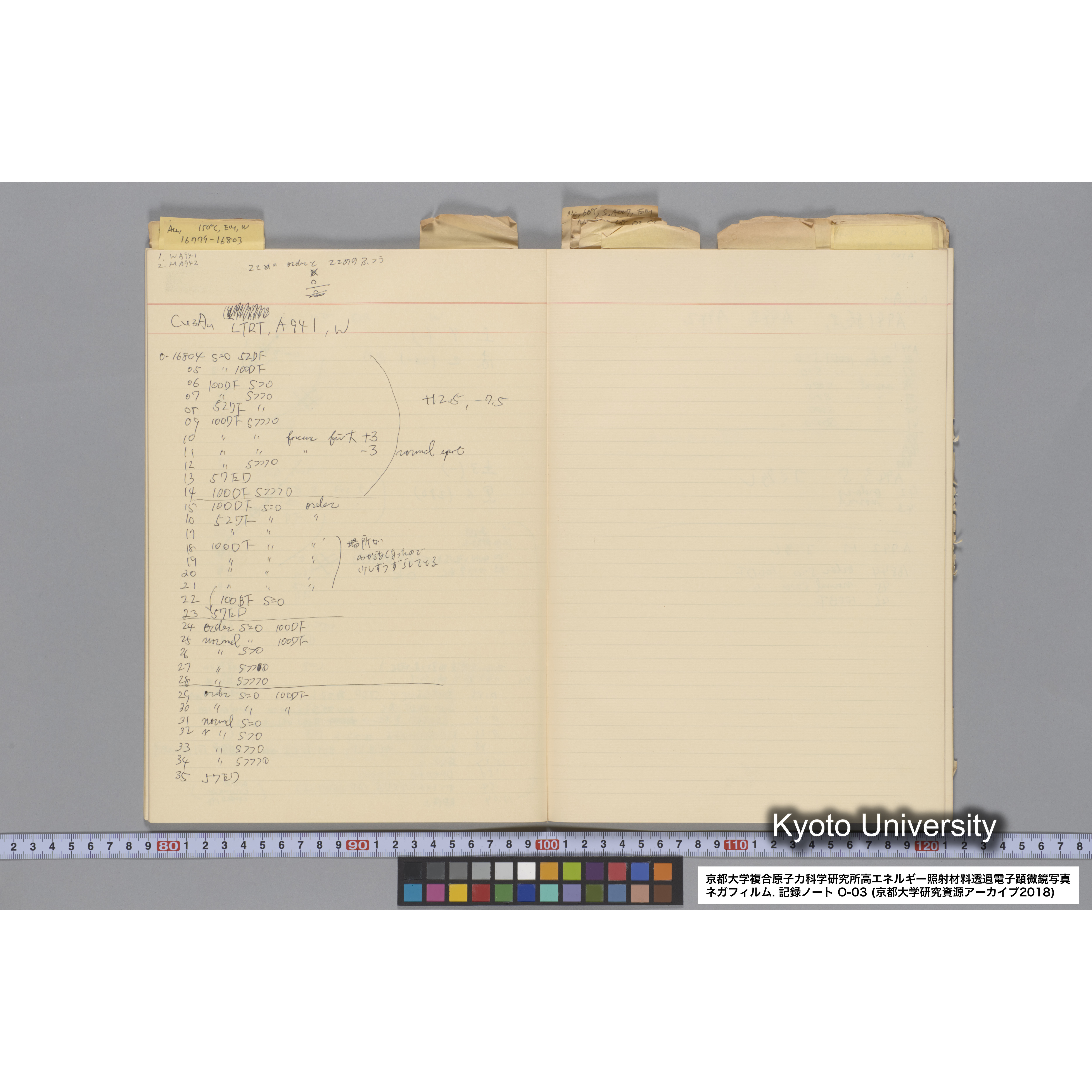 [記録ノート, Oシリーズ] 大洗 200CX EMノート NO.3 1985.11.26〜1986.2.13 北大 桐谷研. O-14890〜19329 (33)