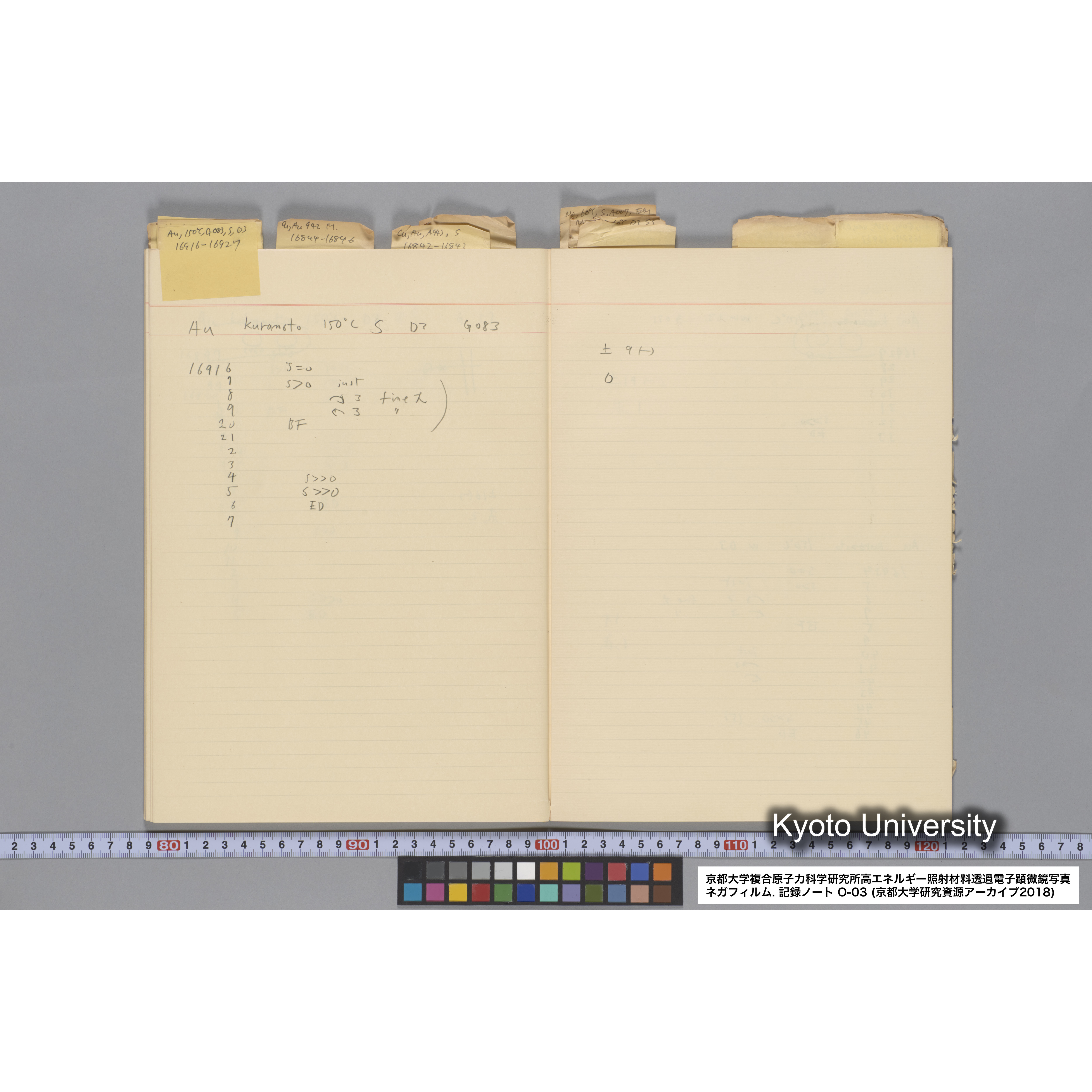 [記録ノート, Oシリーズ] 大洗 200CX EMノート NO.3 1985.11.26〜1986.2.13 北大 桐谷研. O-14890〜19329 (41)