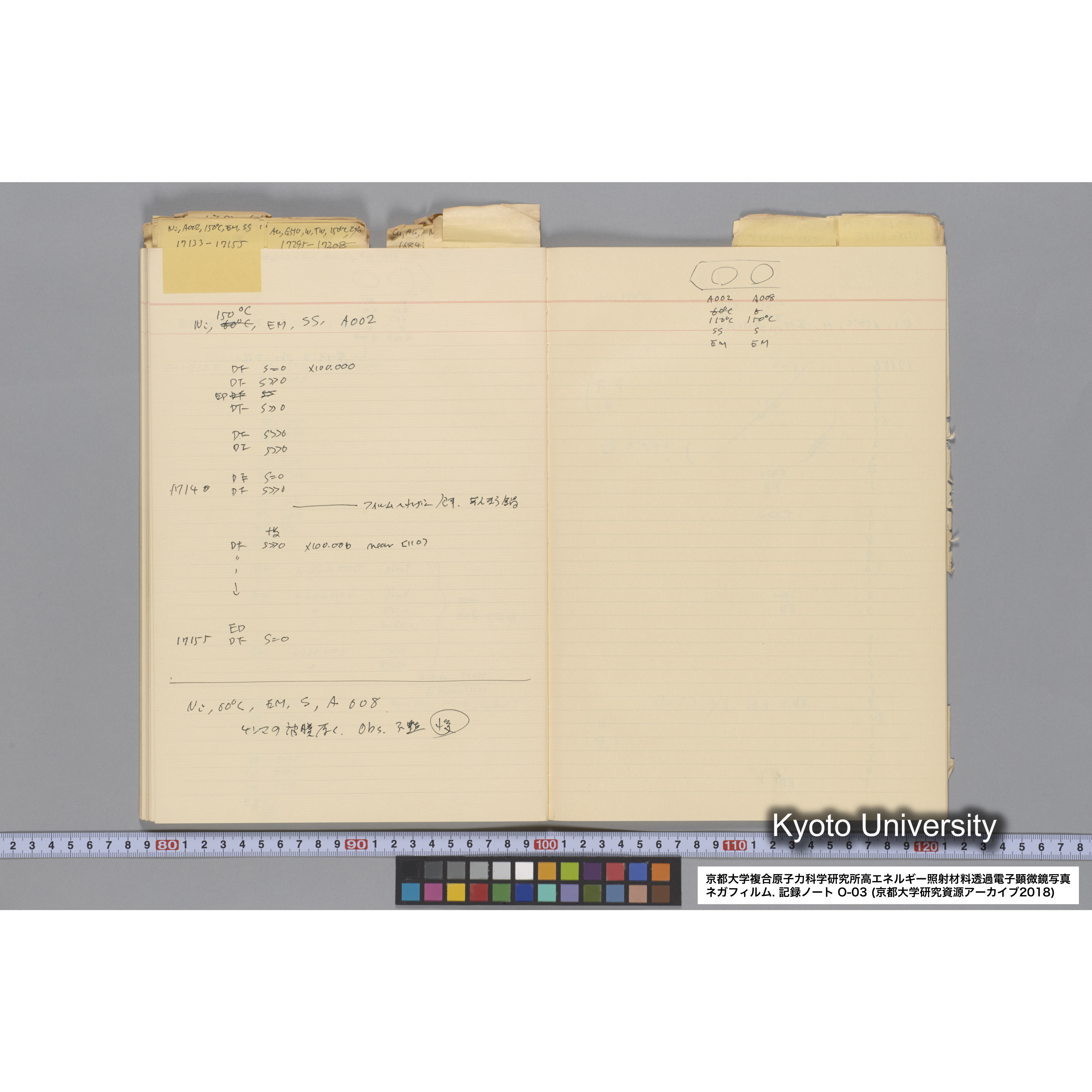 [記録ノート, Oシリーズ] 大洗 200CX EMノート NO.3 1985.11.26〜1986.2.13 北大 桐谷研. O-14890〜19329 (51)