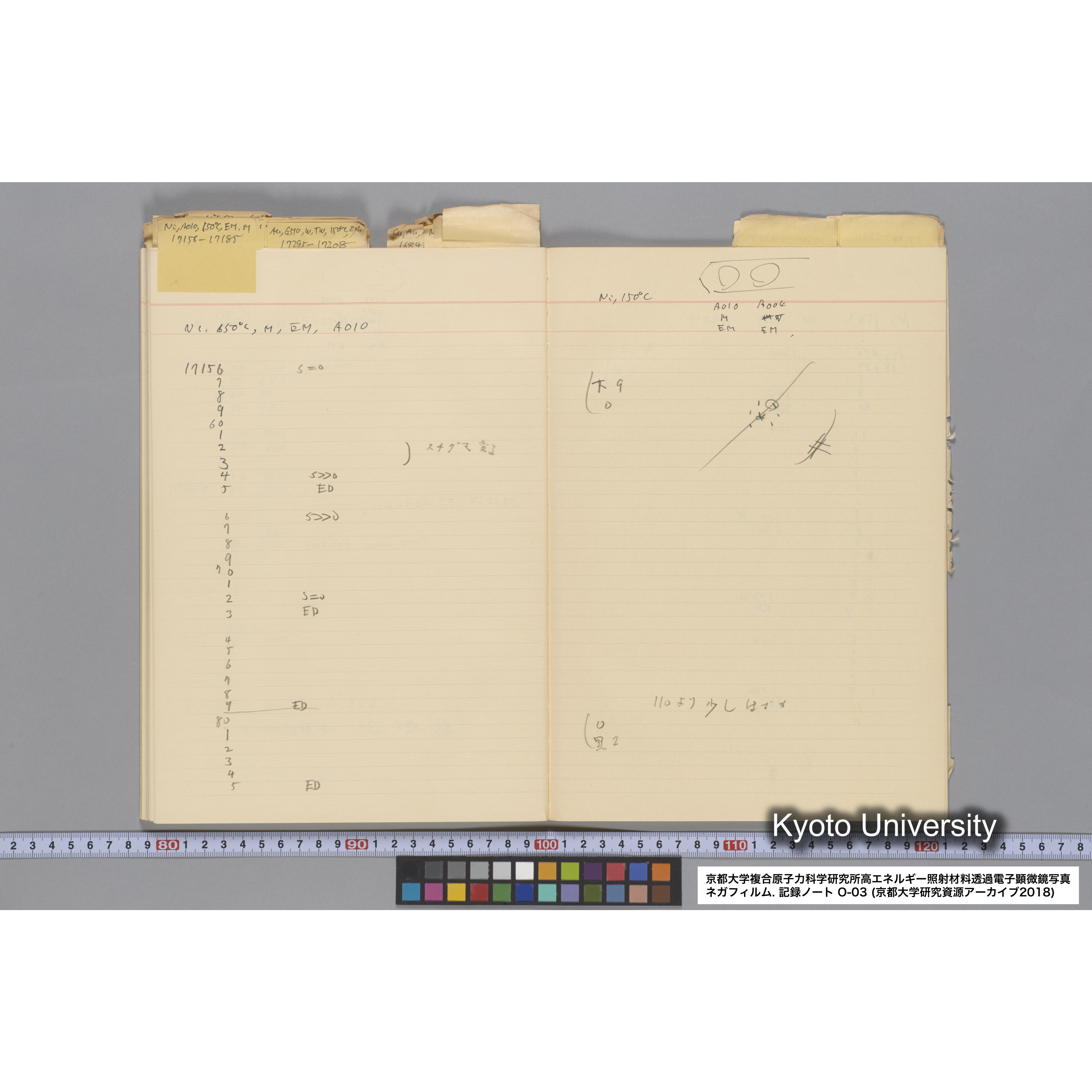 [記録ノート, Oシリーズ] 大洗 200CX EMノート NO.3 1985.11.26〜1986.2.13 北大 桐谷研. O-14890〜19329 (52)