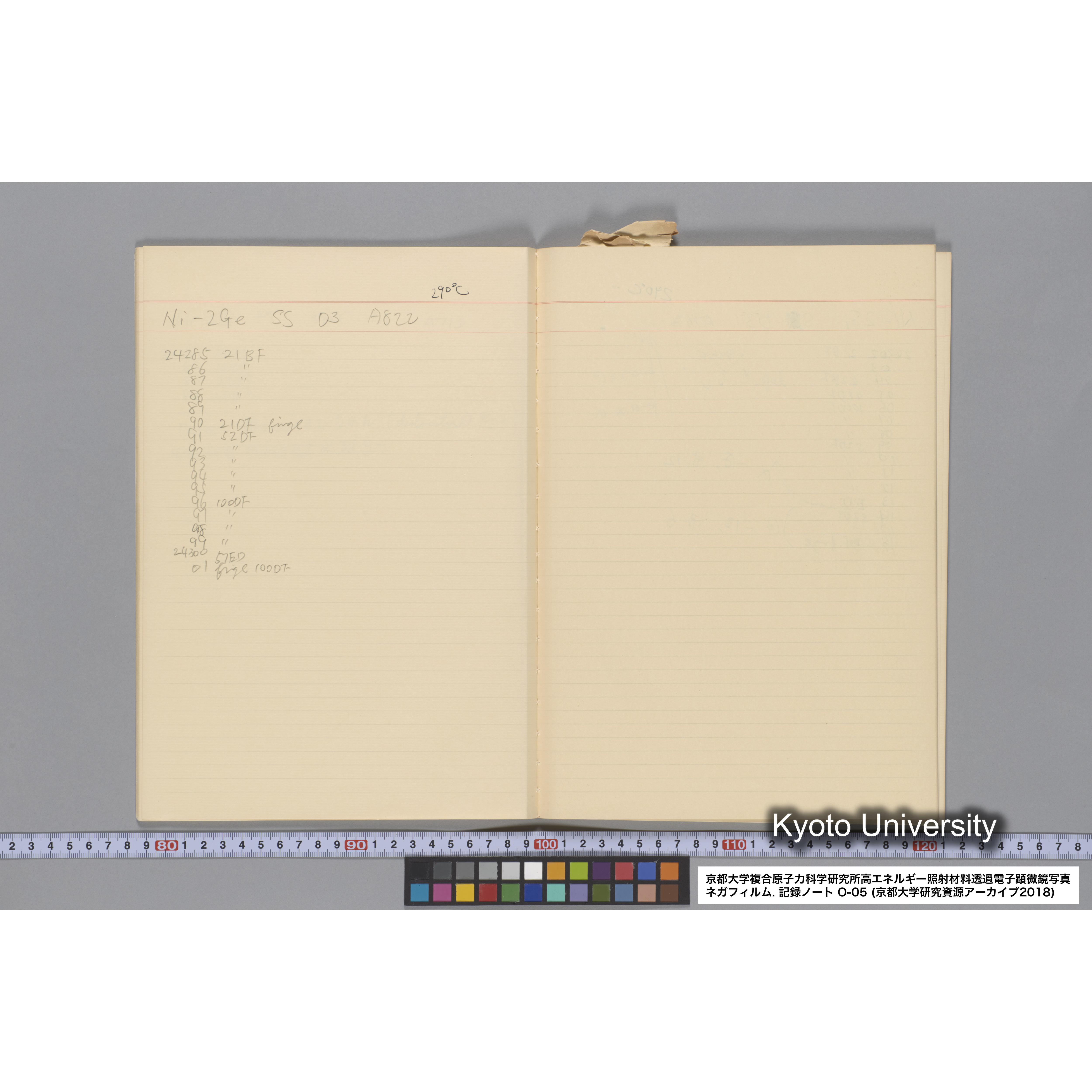 [記録ノート, Oシリーズ] 大洗 200CX EMノート No.5 1986.6.19〜7.30. O-23997 - 27918. (19)