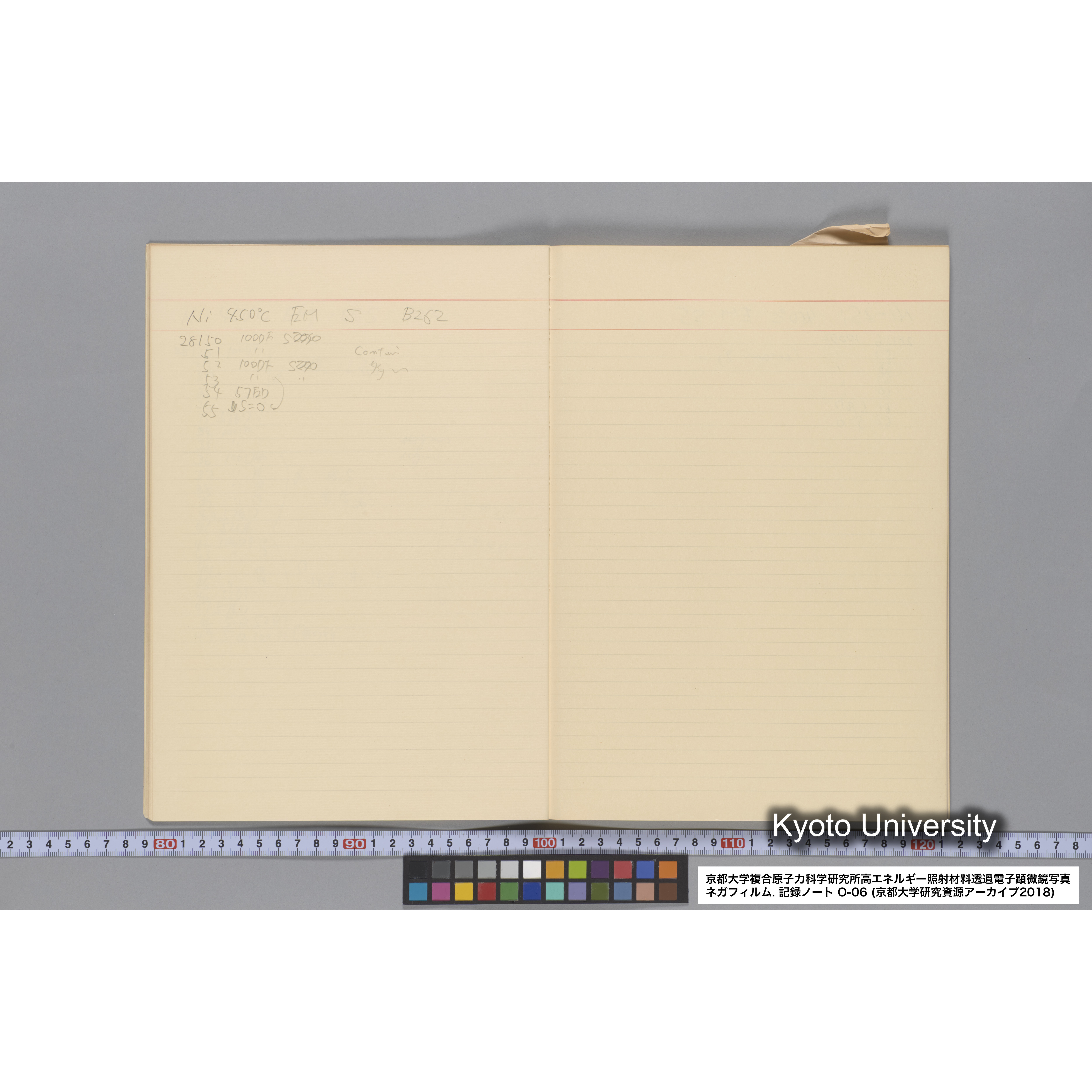 [記録ノート, Oシリーズ] 大洗 200CX EMノート No.6 1986.7.31〜8.3 8/6 北大 桐谷研. O-27919〜29109. (16)