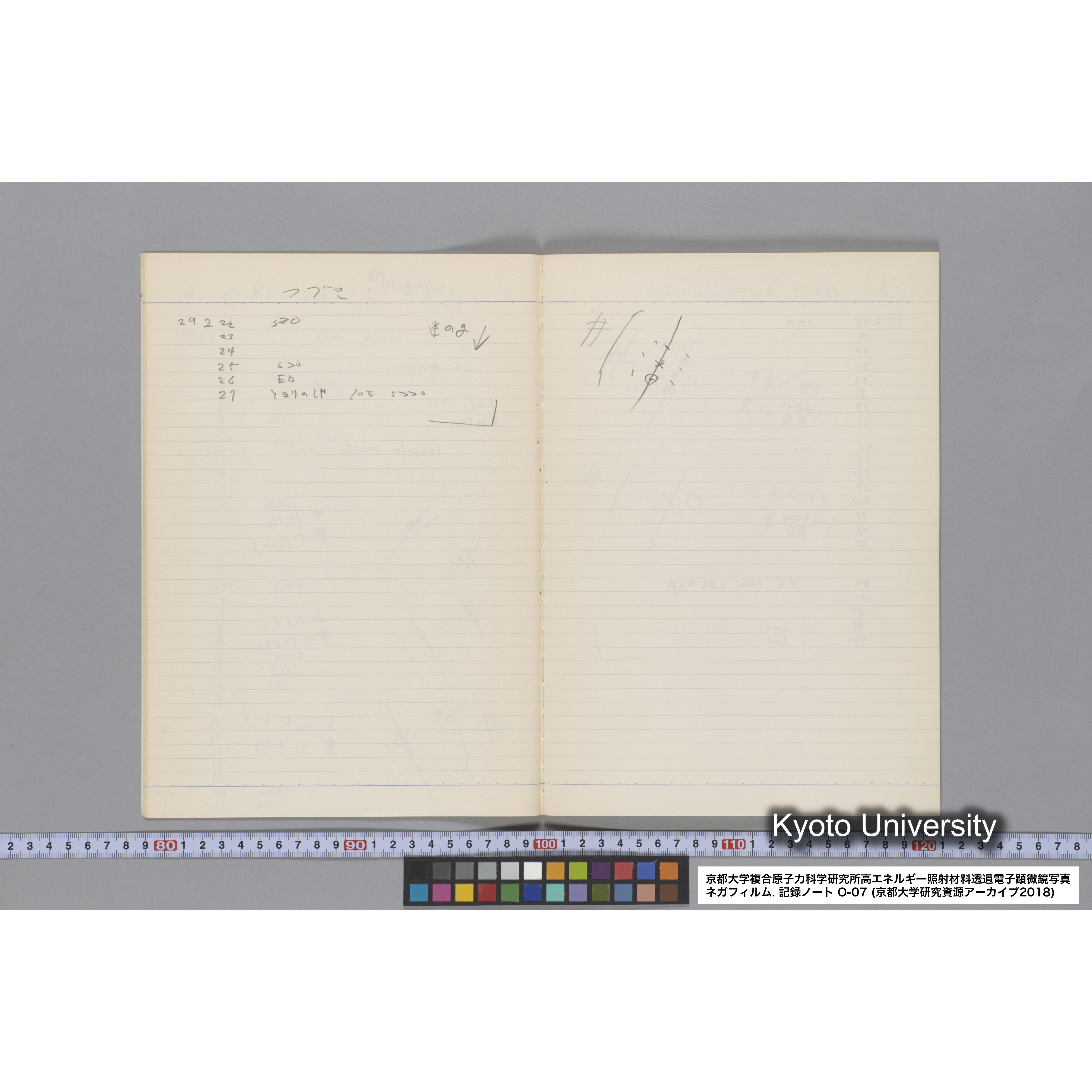 [記録ノート, Oシリーズ] 大洗 200CX EMノート No.7 1986.8/3〜8/5 北大 桐谷研. O-29110〜29959. (9)