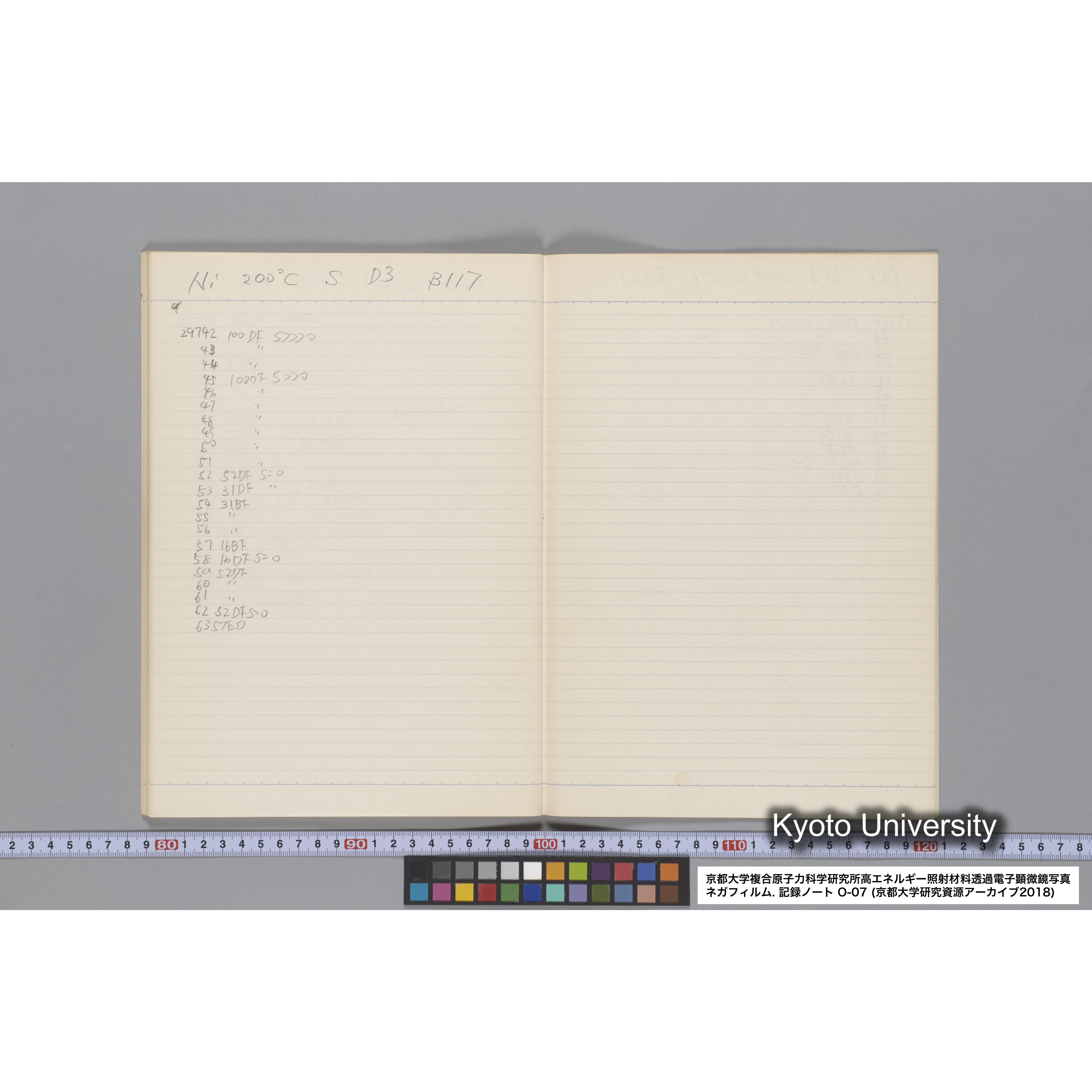 [記録ノート, Oシリーズ] 大洗 200CX EMノート No.7 1986.8/3〜8/5 北大 桐谷研. O-29110〜29959. (33)