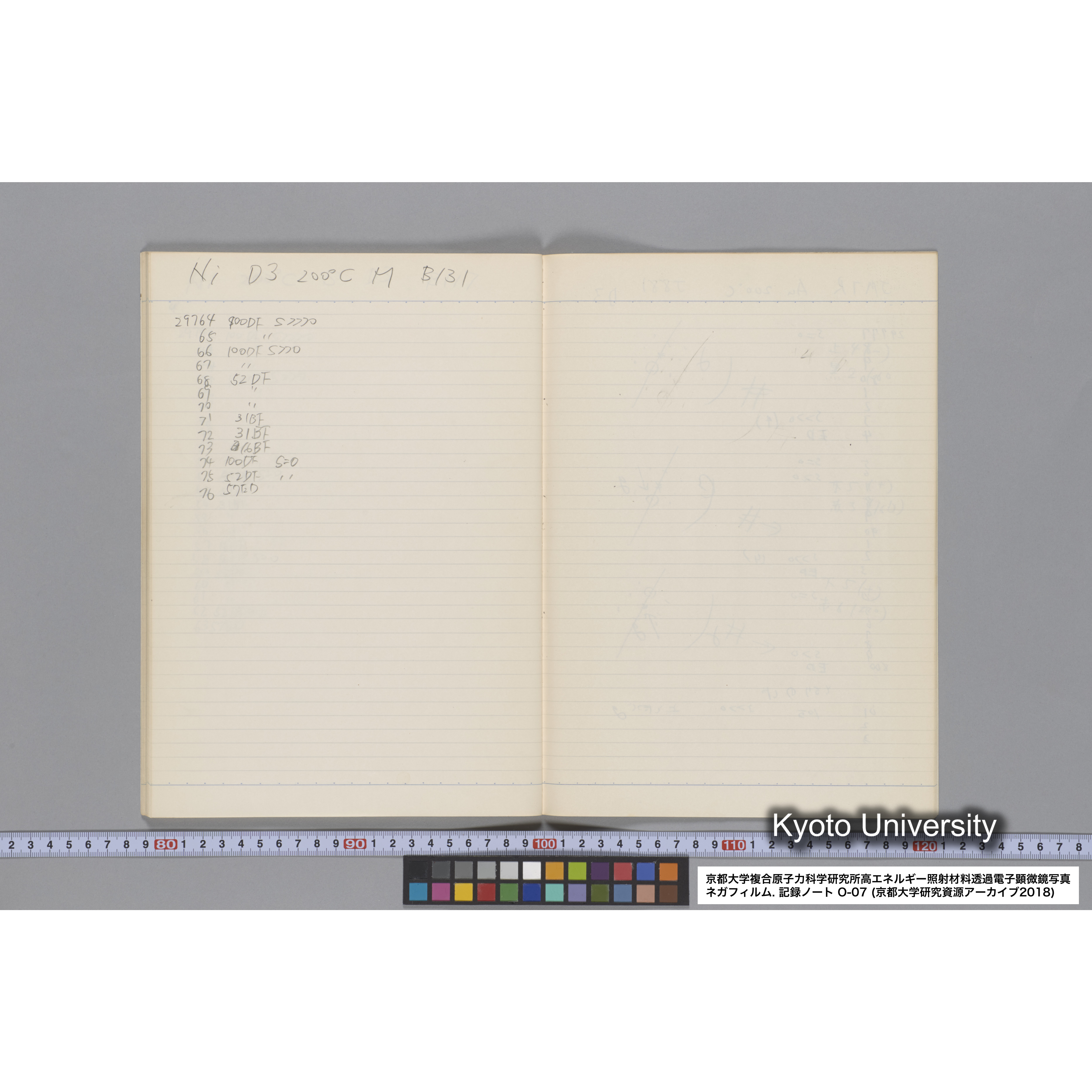 [記録ノート, Oシリーズ] 大洗 200CX EMノート No.7 1986.8/3〜8/5 北大 桐谷研. O-29110〜29959. (34)