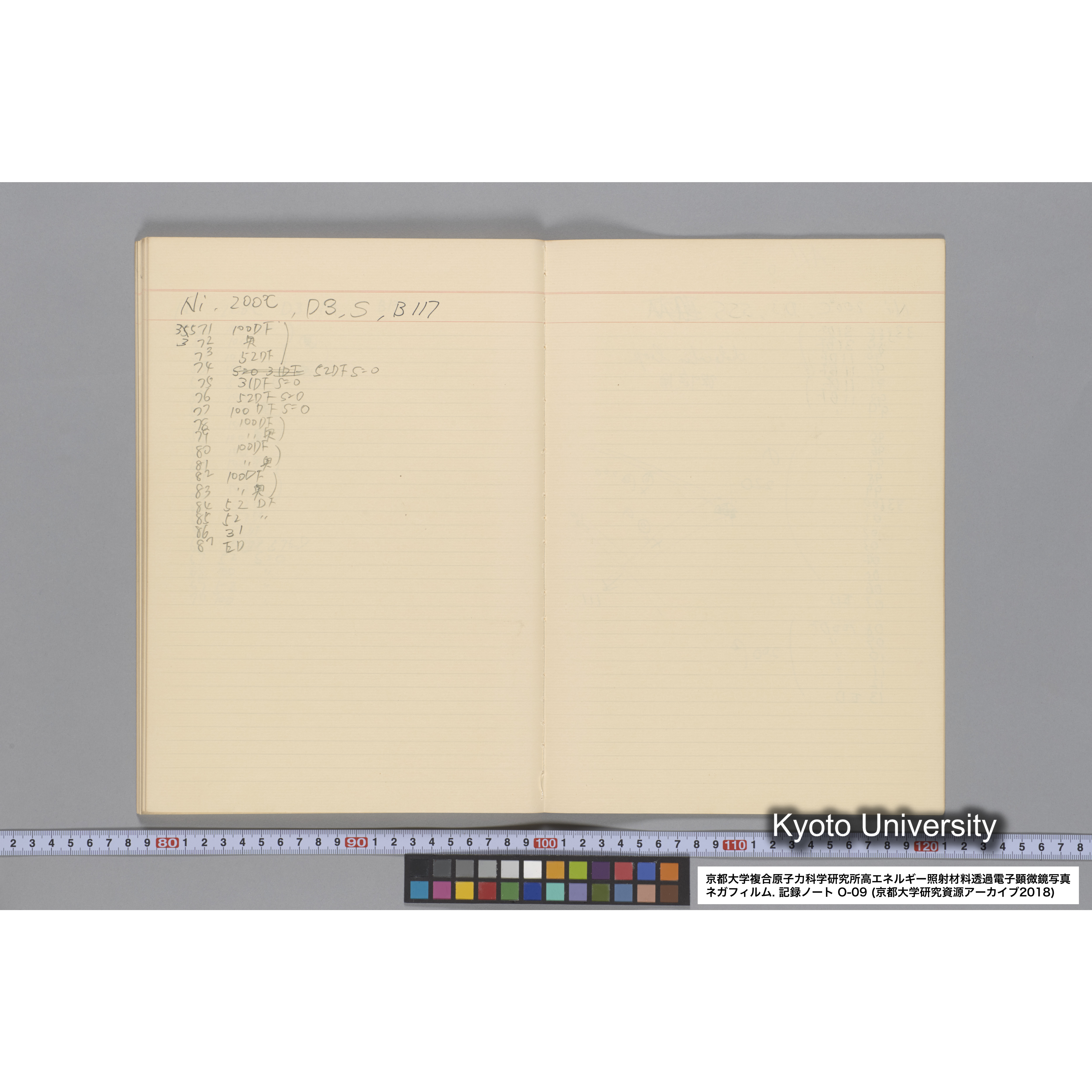 [記録ノート, Oシリーズ] 大洗 200CX EMノート No 9 1986 10/11〜10/15. 32751〜33648. (56)