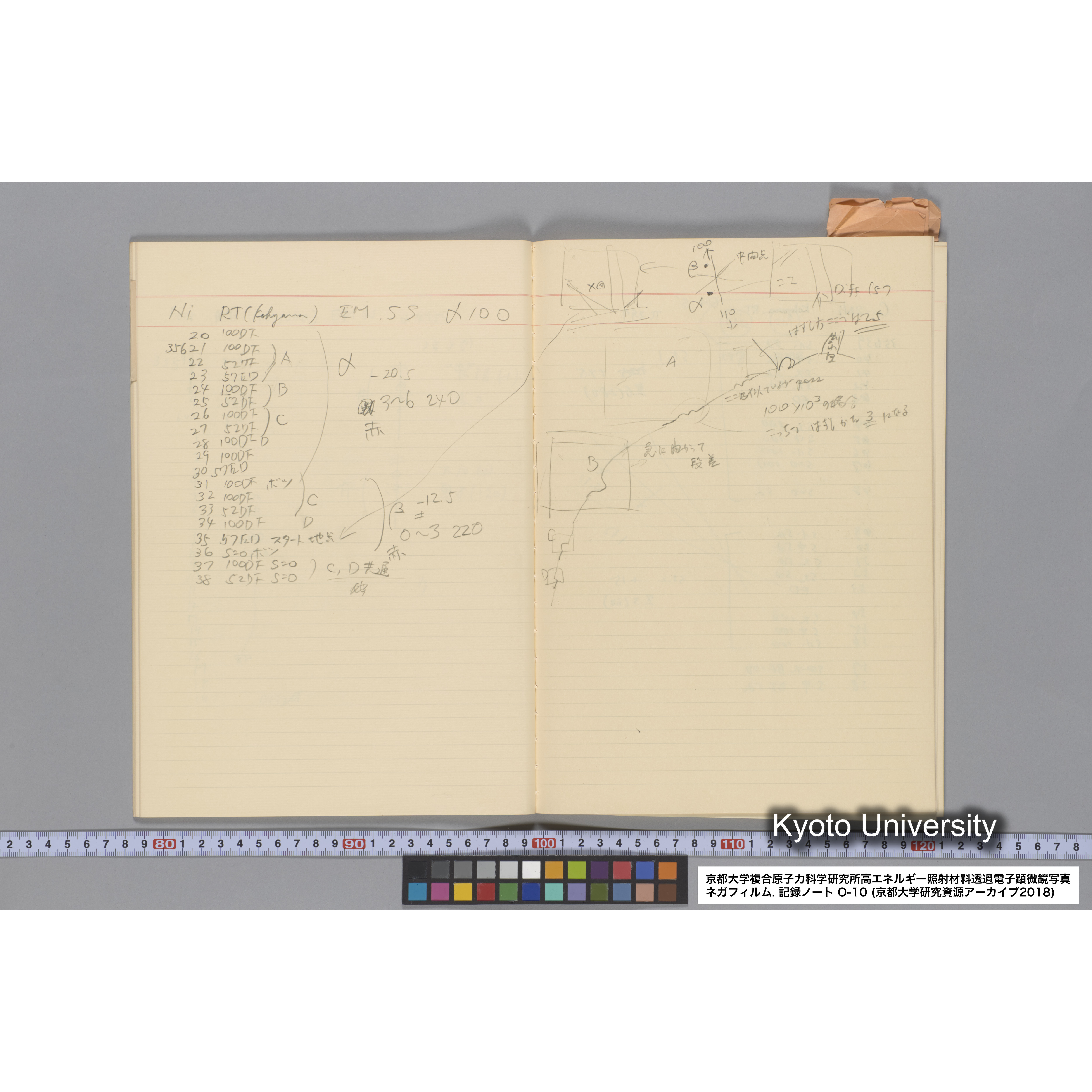 [記録ノート, Oシリーズ] 大洗 200CX EMノート No 10 1986 10/15〜12/7. 33649〜36432. (23)