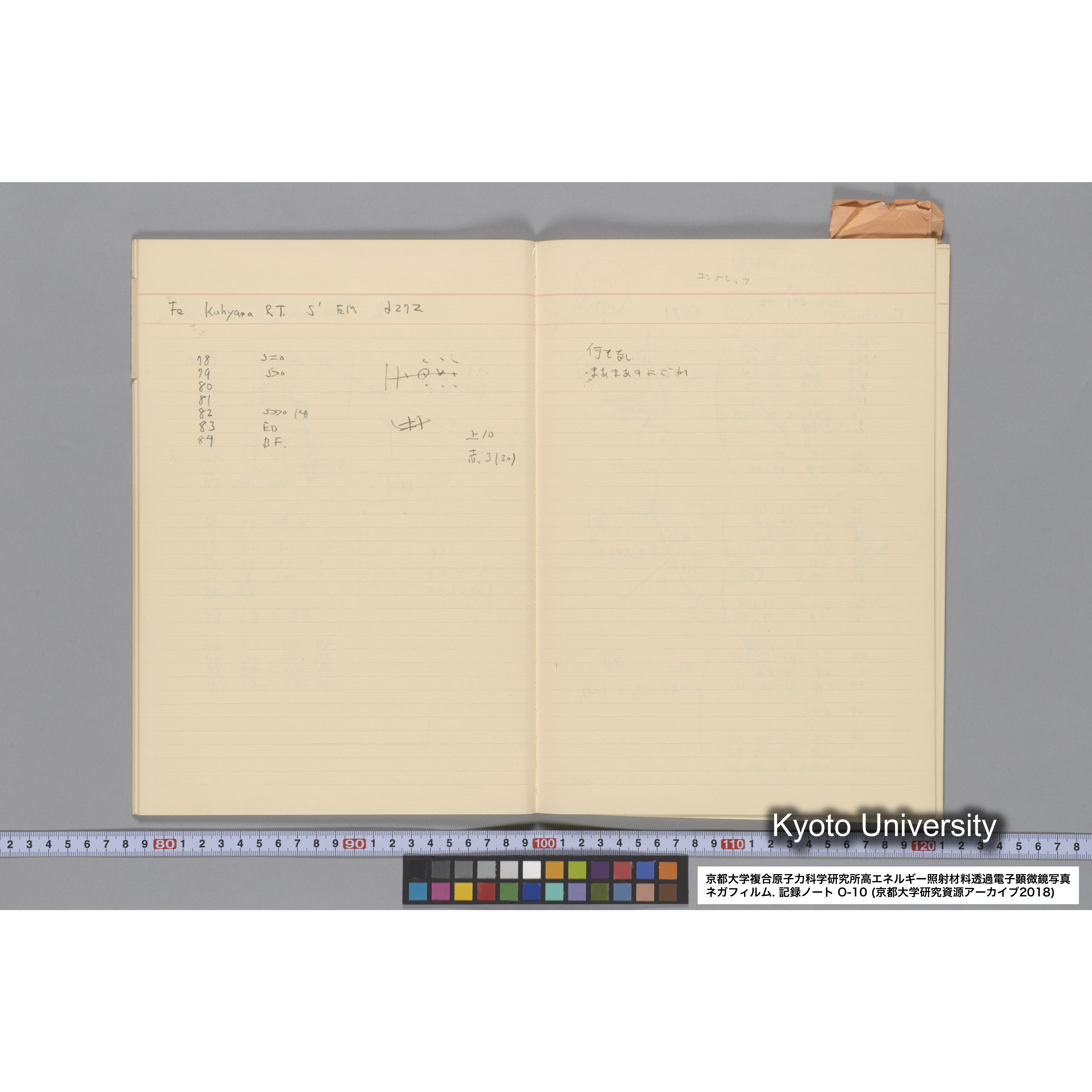 [記録ノート, Oシリーズ] 大洗 200CX EMノート No 10 1986 10/15〜12/7. 33649〜36432. (26)