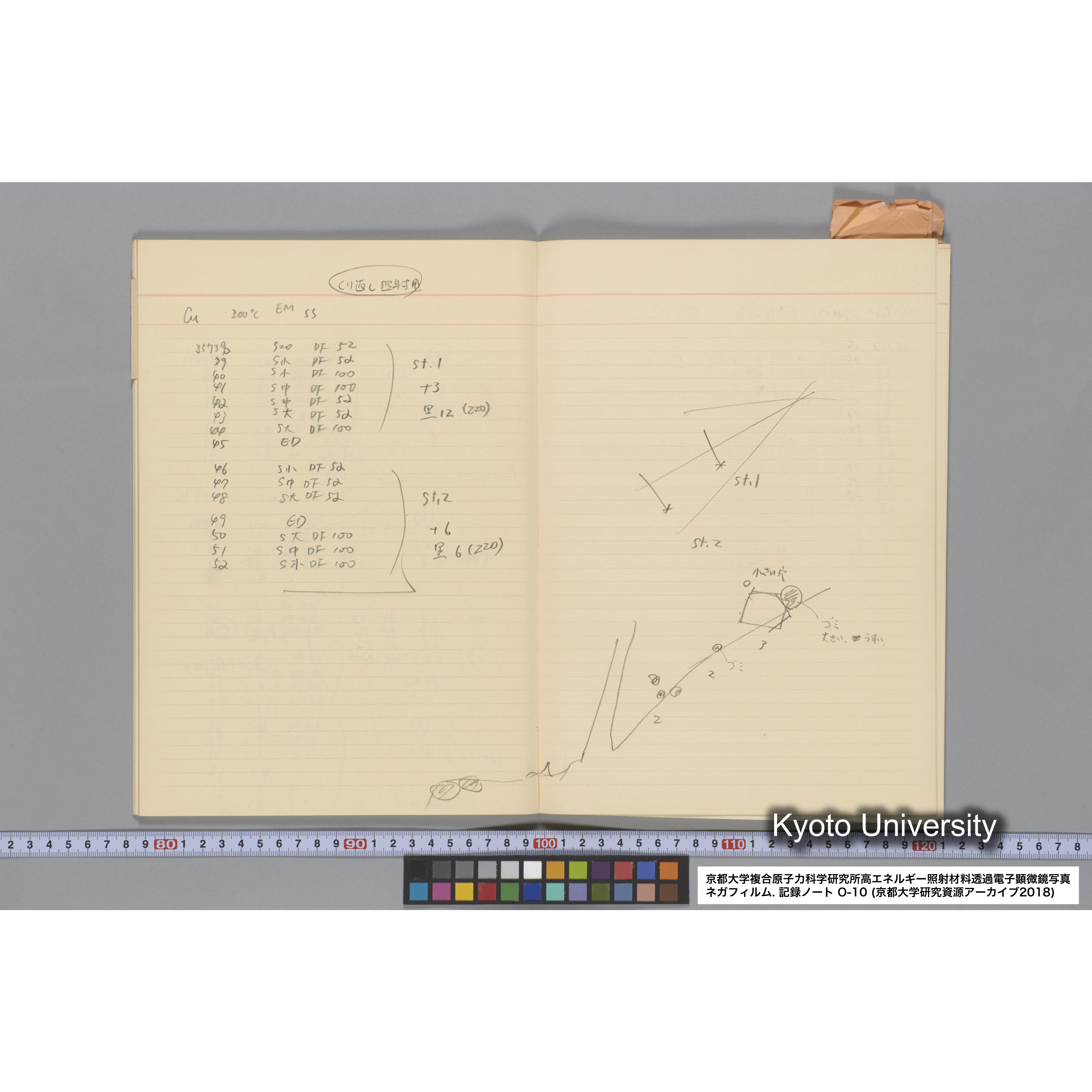 [記録ノート, Oシリーズ] 大洗 200CX EMノート No 10 1986 10/15〜12/7. 33649〜36432. (29)