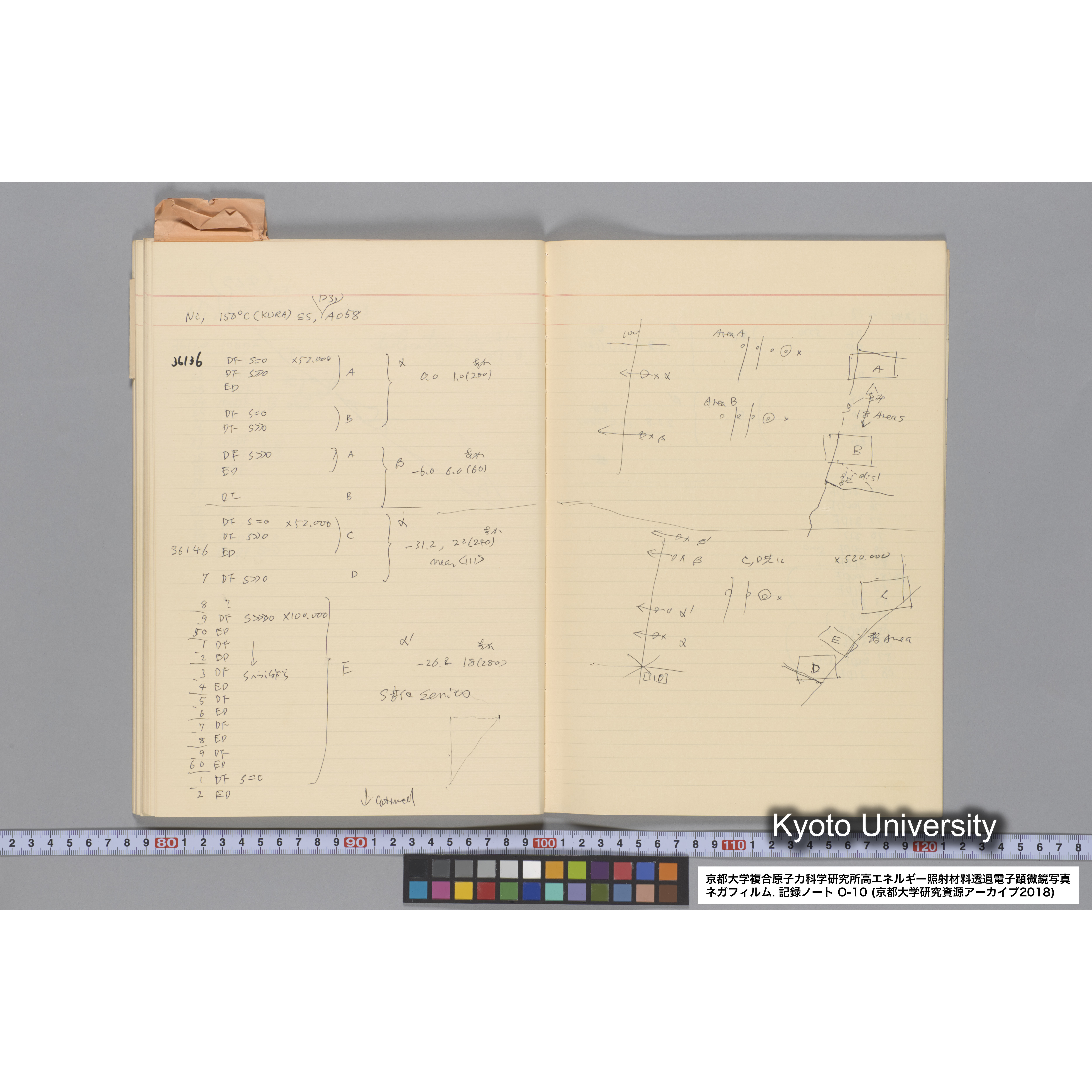[記録ノート, Oシリーズ] 大洗 200CX EMノート No 10 1986 10/15〜12/7. 33649〜36432. (52)