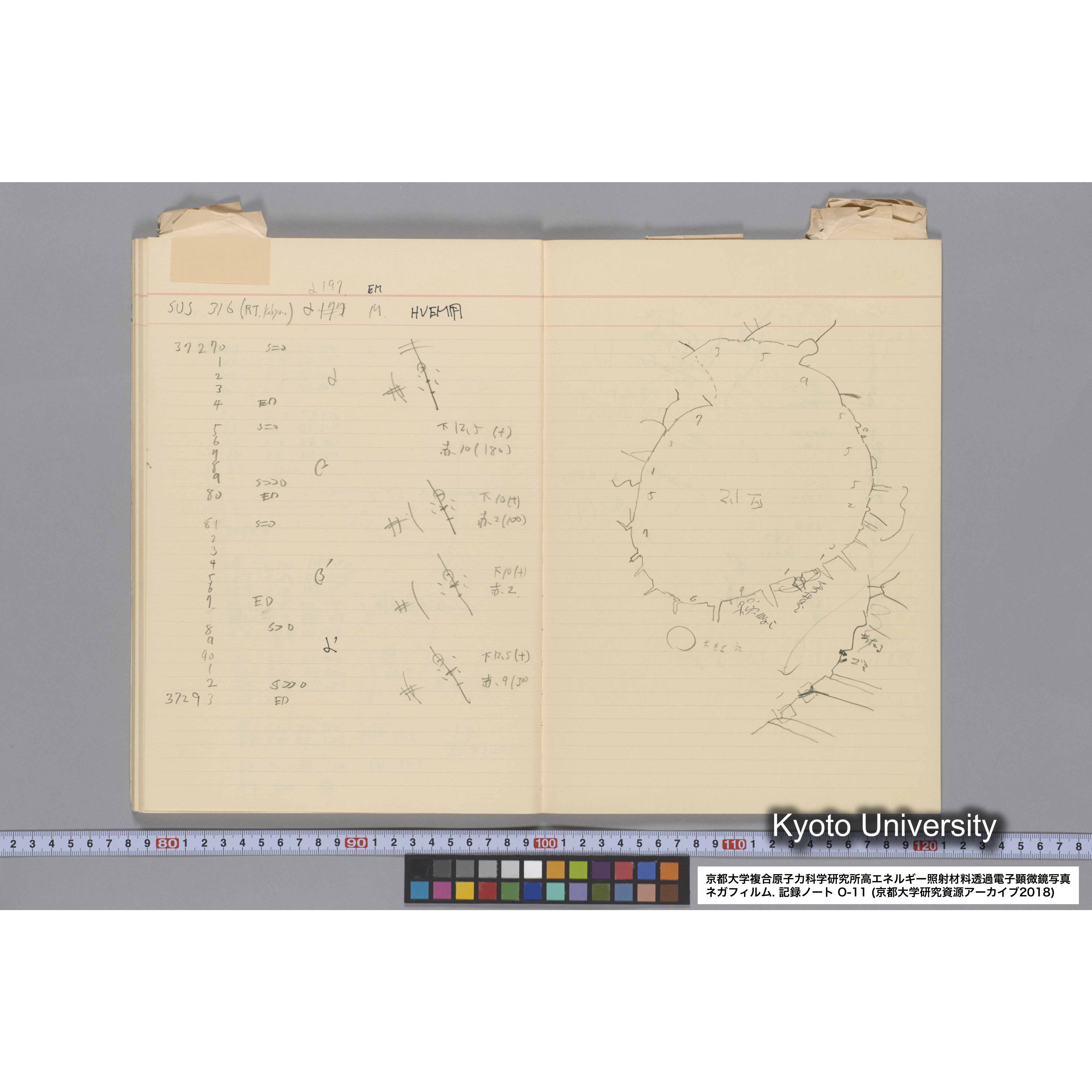 [記録ノート, Oシリーズ] 大洗 200CX EMノート NO 11 1986 12/7〜. 36432〜42247. (45)