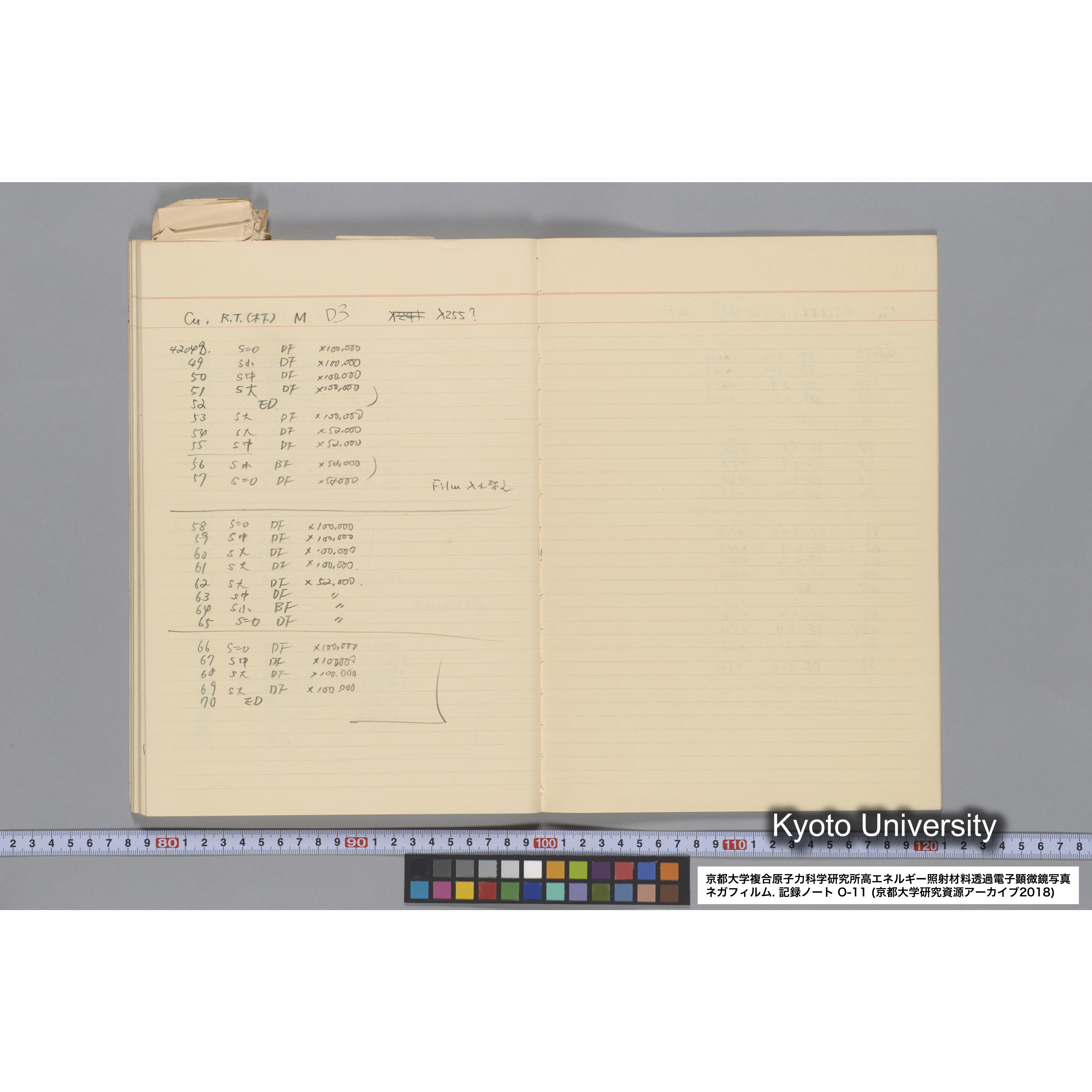 [記録ノート, Oシリーズ] 大洗 200CX EMノート NO 11 1986 12/7〜. 36432〜42247. (57)