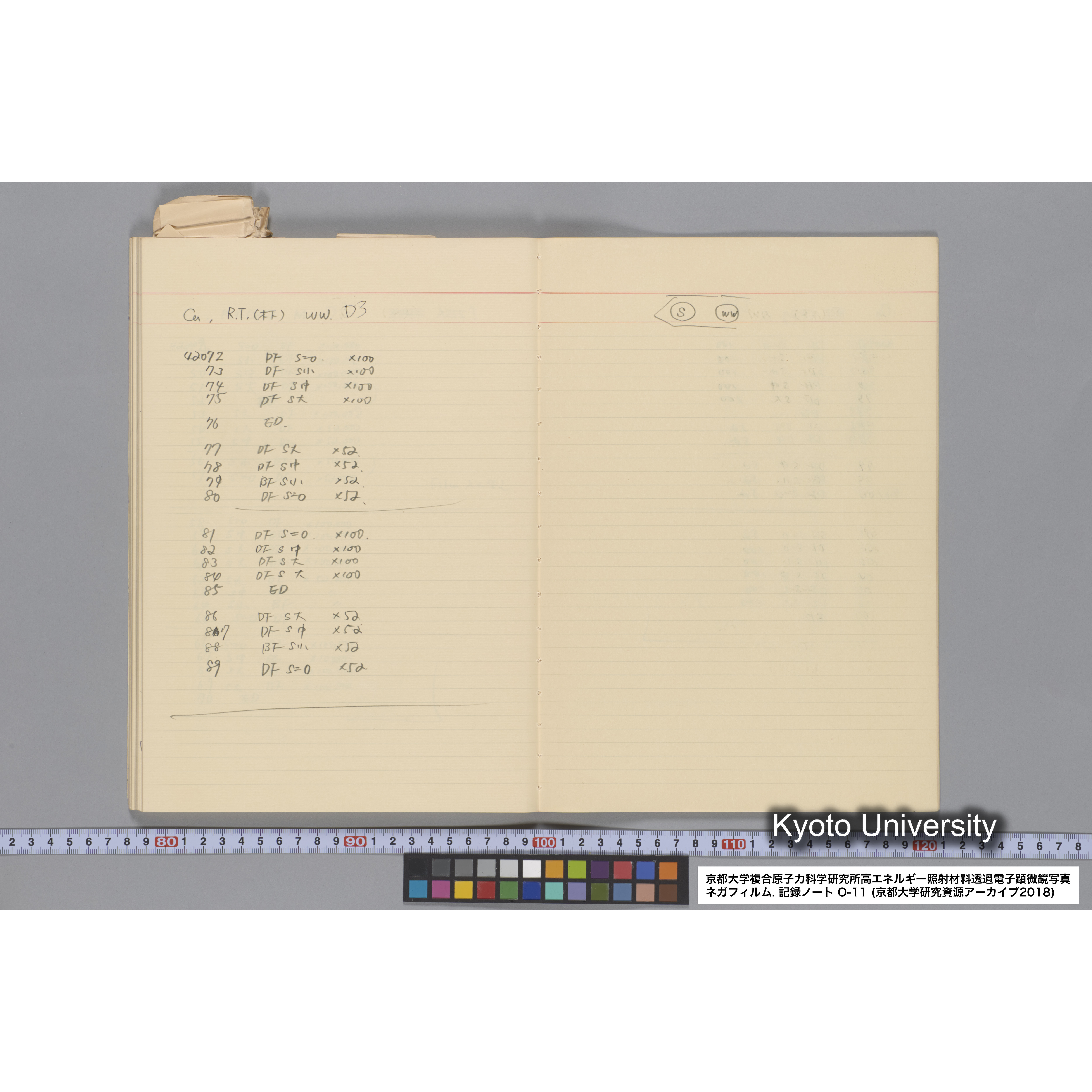 [記録ノート, Oシリーズ] 大洗 200CX EMノート NO 11 1986 12/7〜. 36432〜42247. (58)