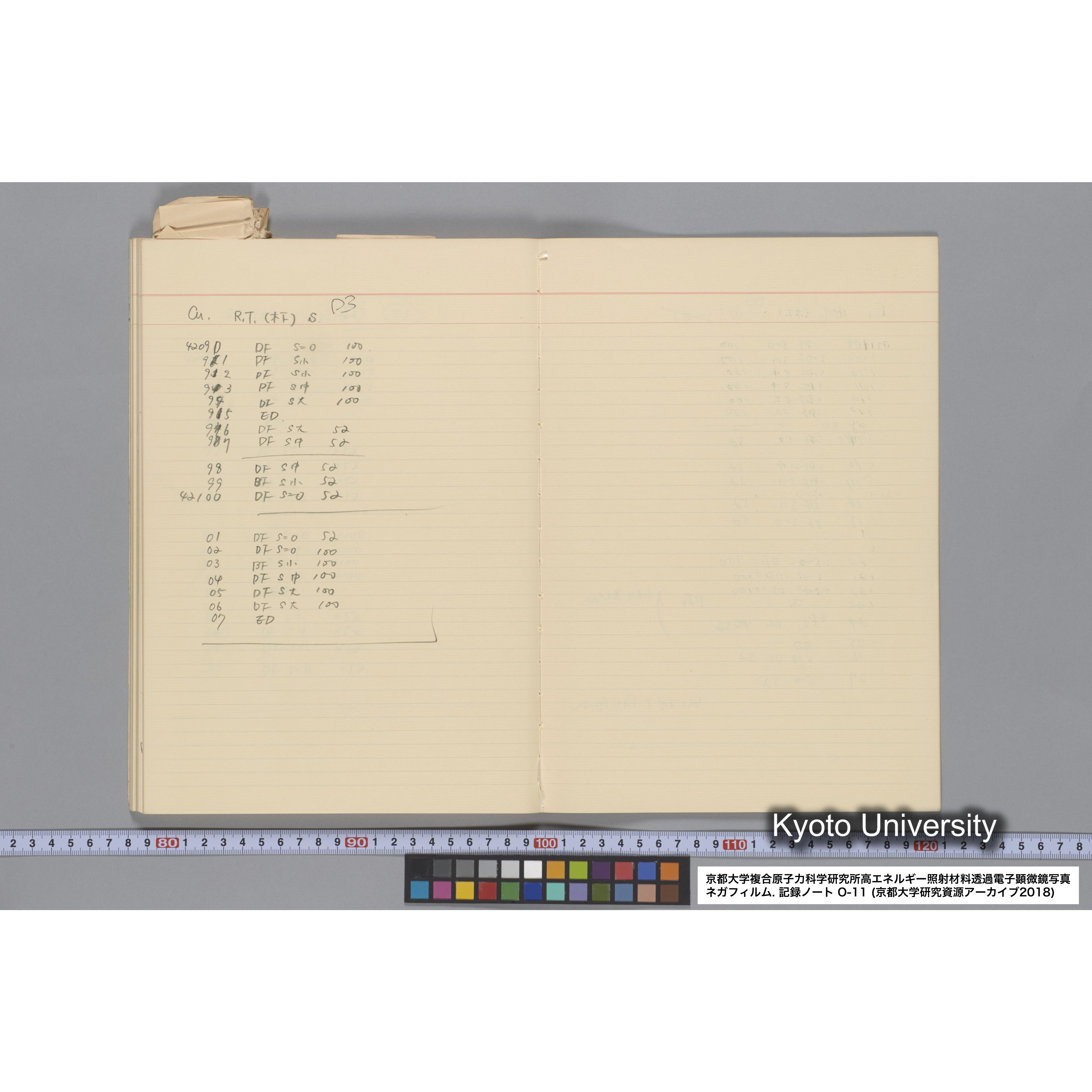 [記録ノート, Oシリーズ] 大洗 200CX EMノート NO 11 1986 12/7〜. 36432〜42247. (59)