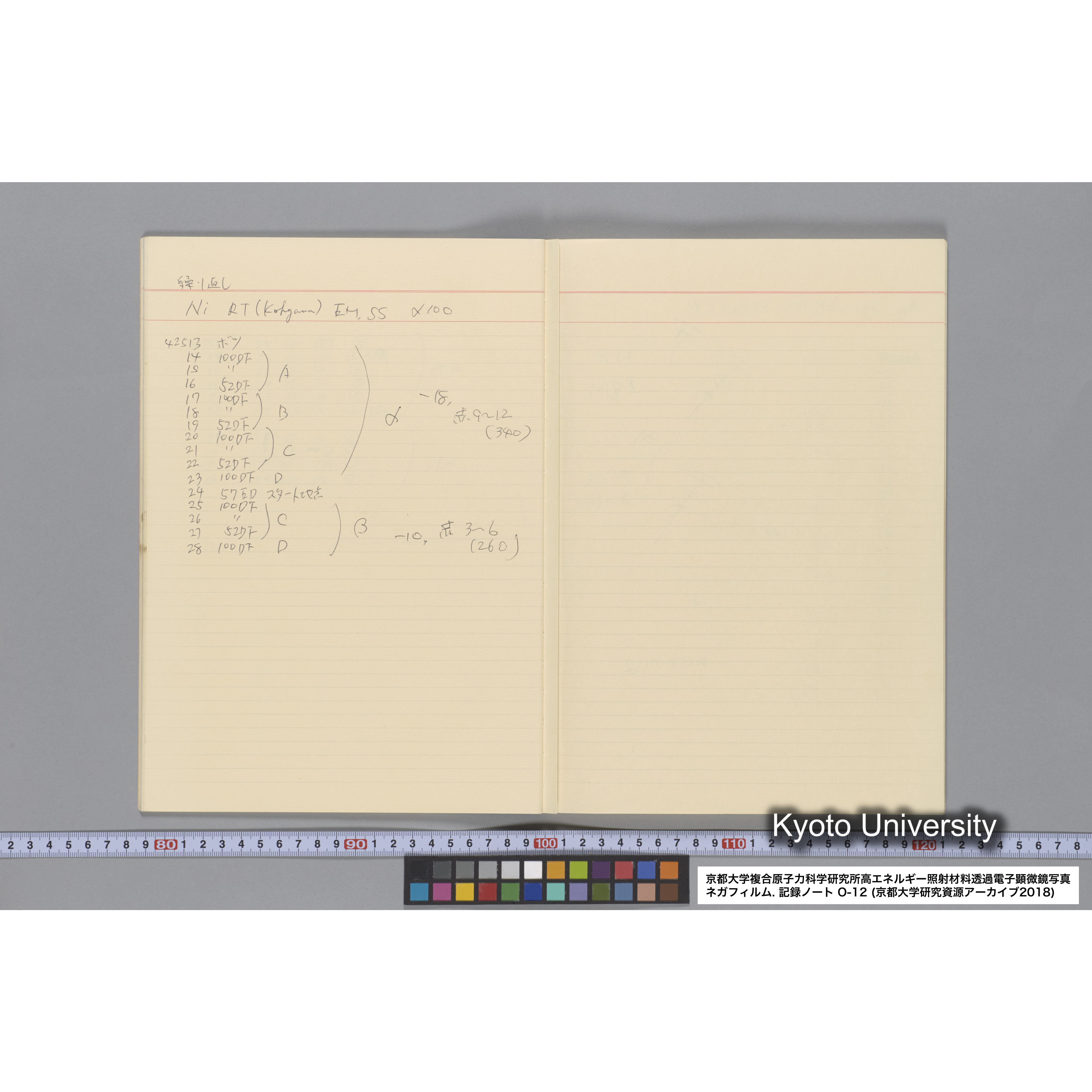 [記録ノート, Oシリーズ] 大洗 200CX EMノート No.12. 42249〜43289. (18)