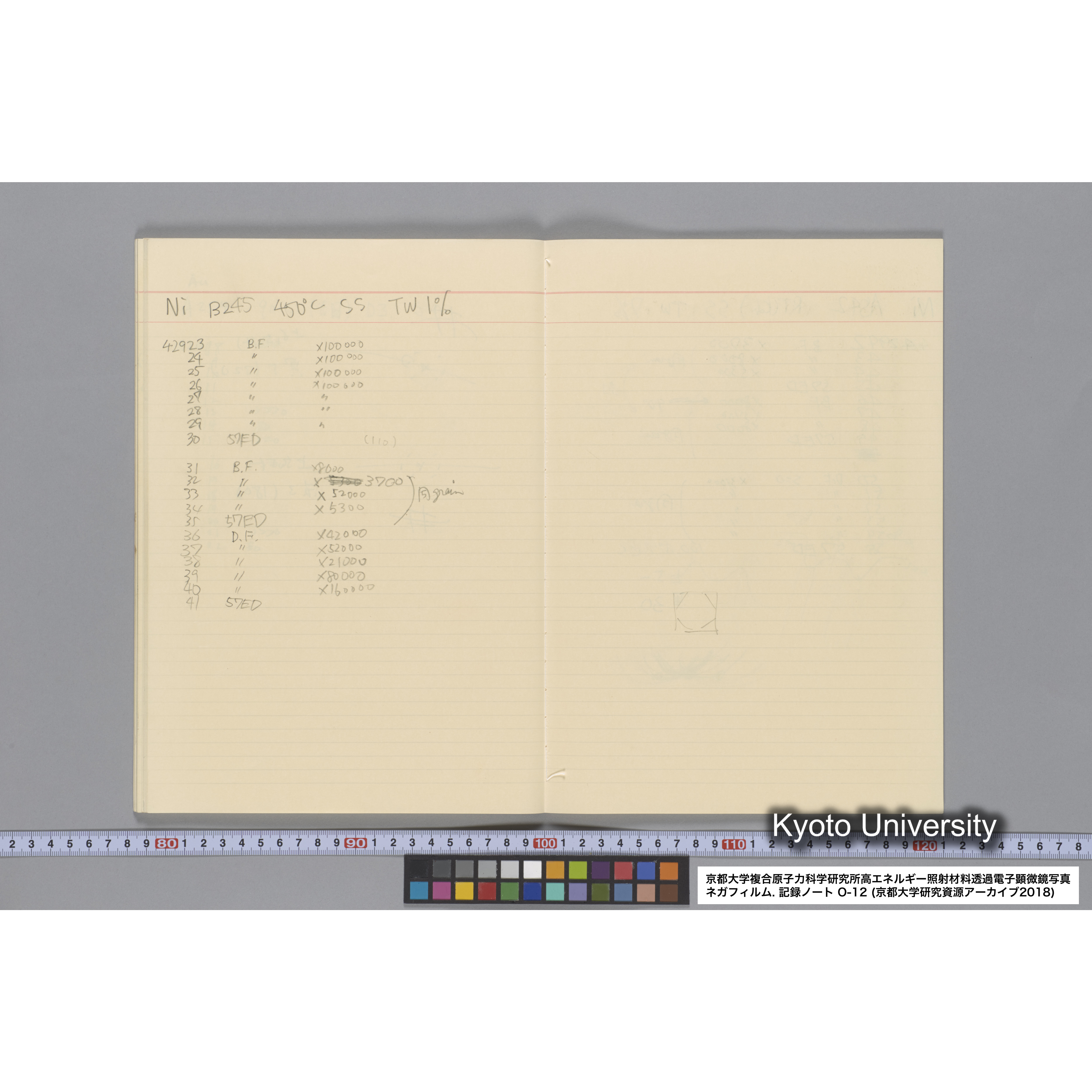 [記録ノート, Oシリーズ] 大洗 200CX EMノート No.12. 42249〜43289. (42)