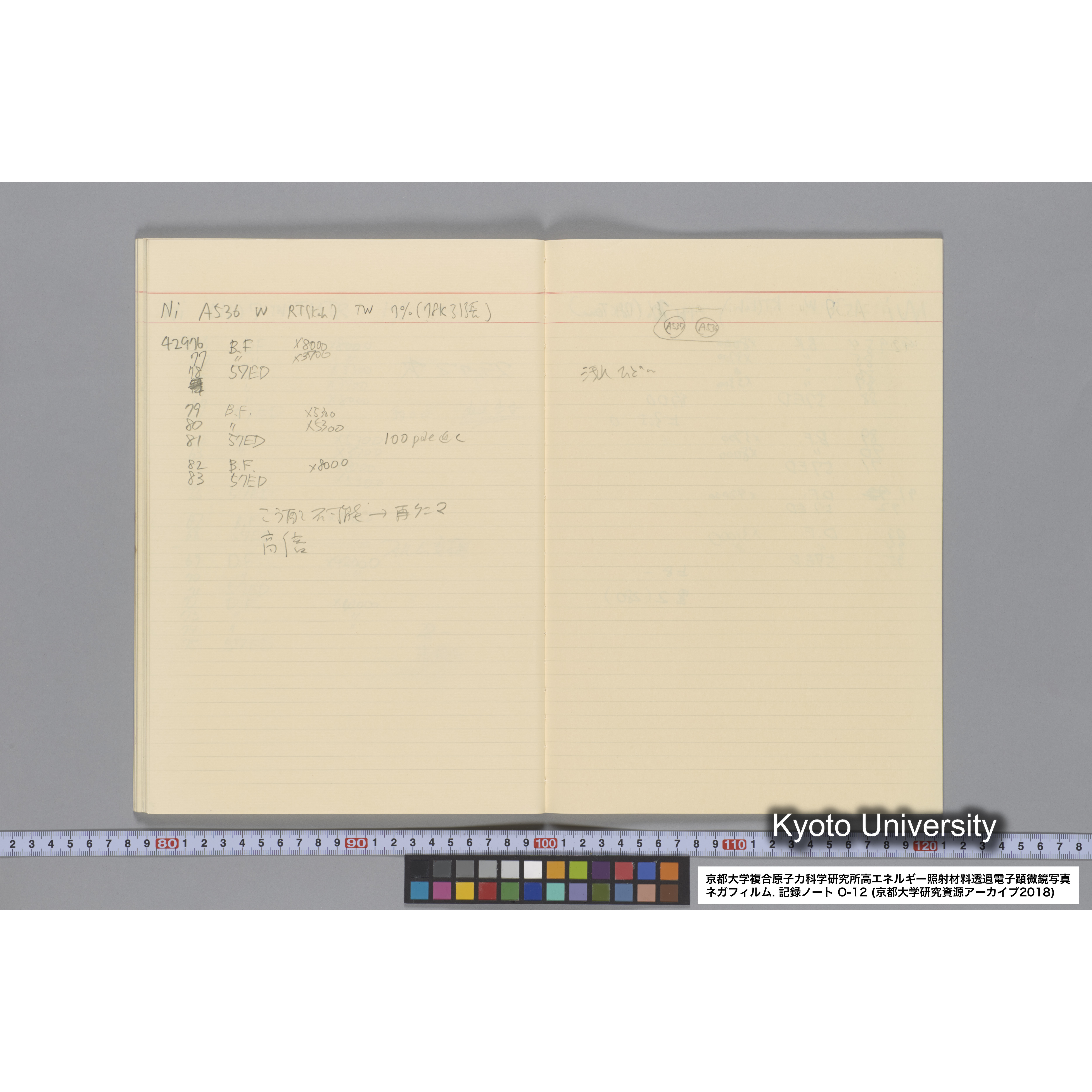 [記録ノート, Oシリーズ] 大洗 200CX EMノート No.12. 42249〜43289. (45)
