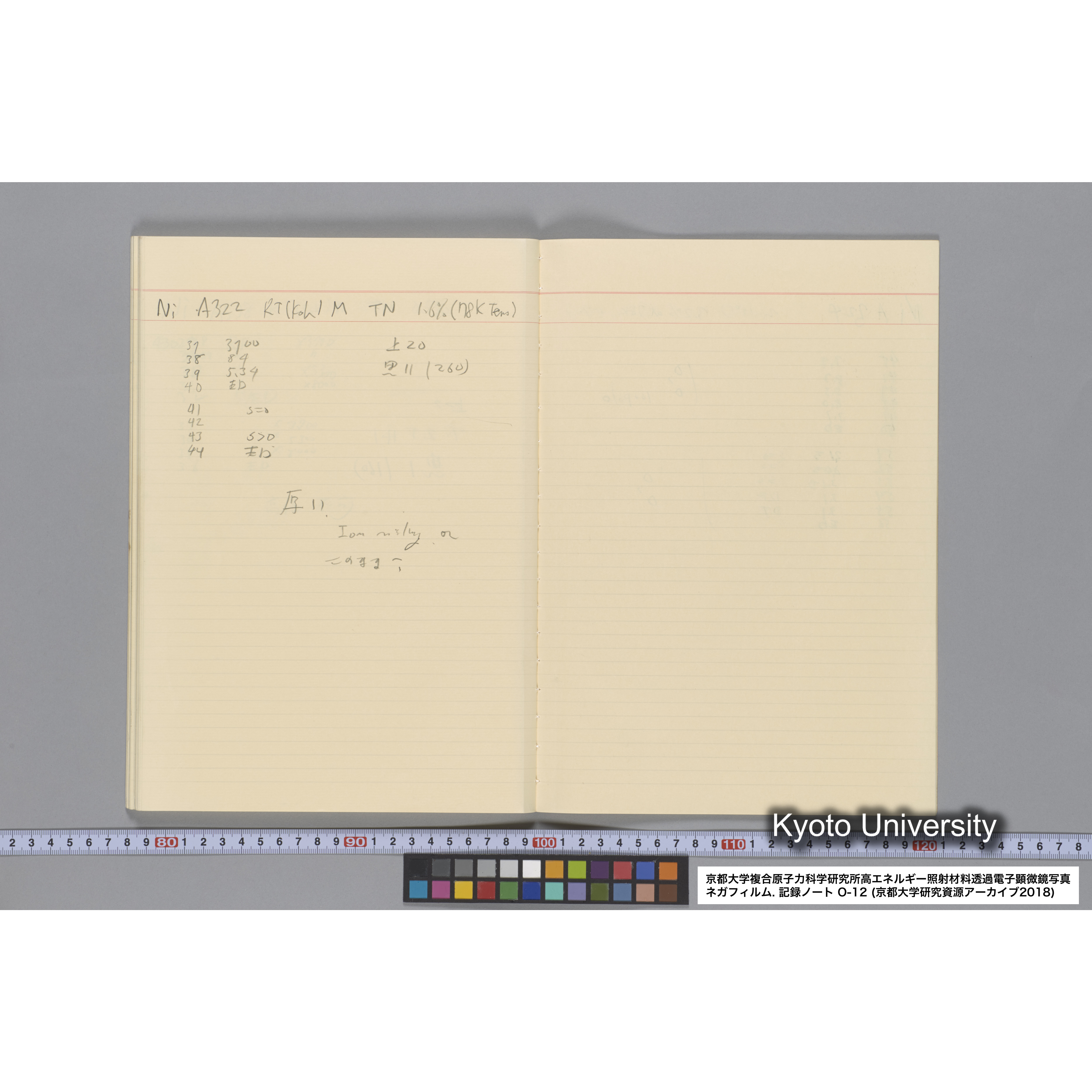 [記録ノート, Oシリーズ] 大洗 200CX EMノート No.12. 42249〜43289. (51)