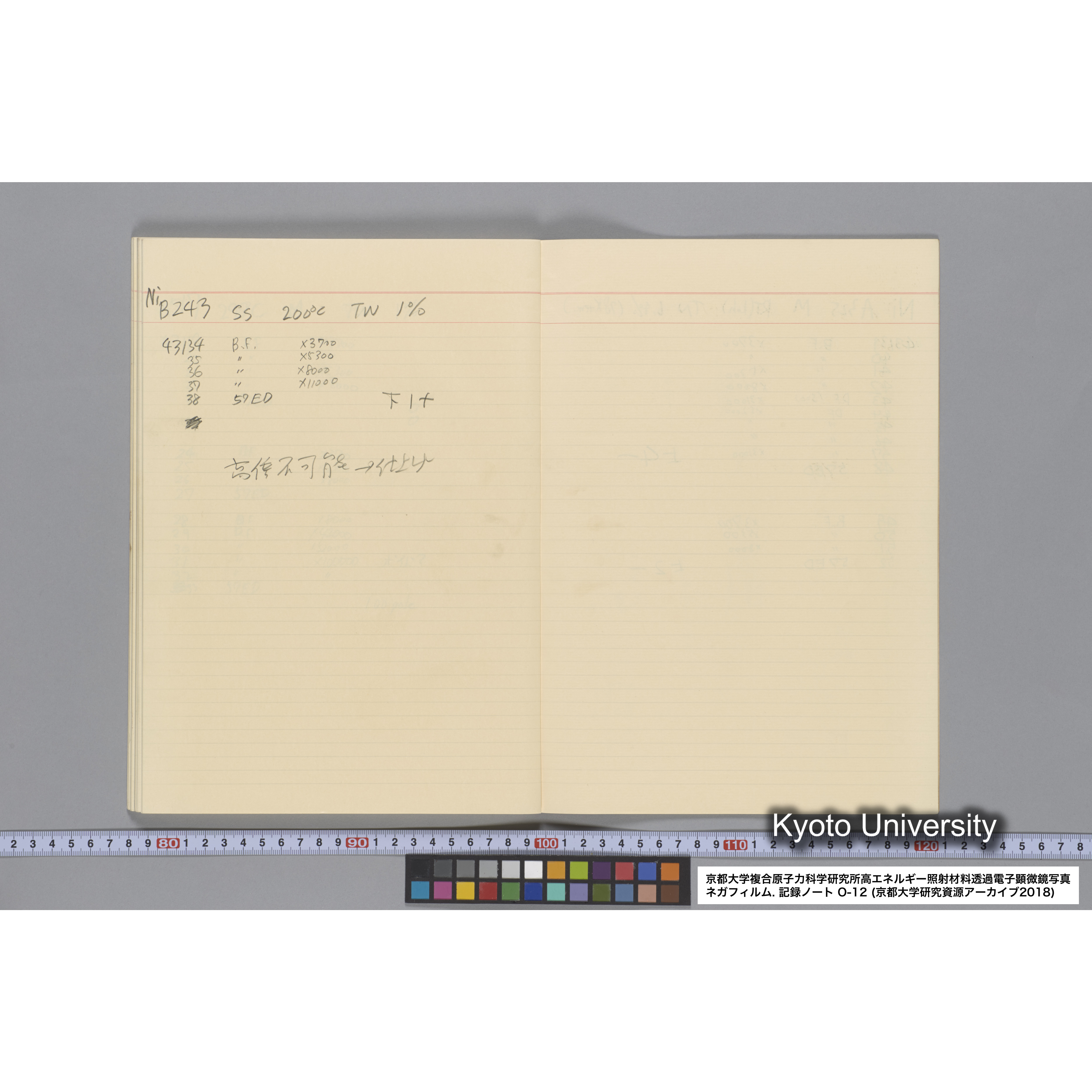 [記録ノート, Oシリーズ] 大洗 200CX EMノート No.12. 42249〜43289. (59)