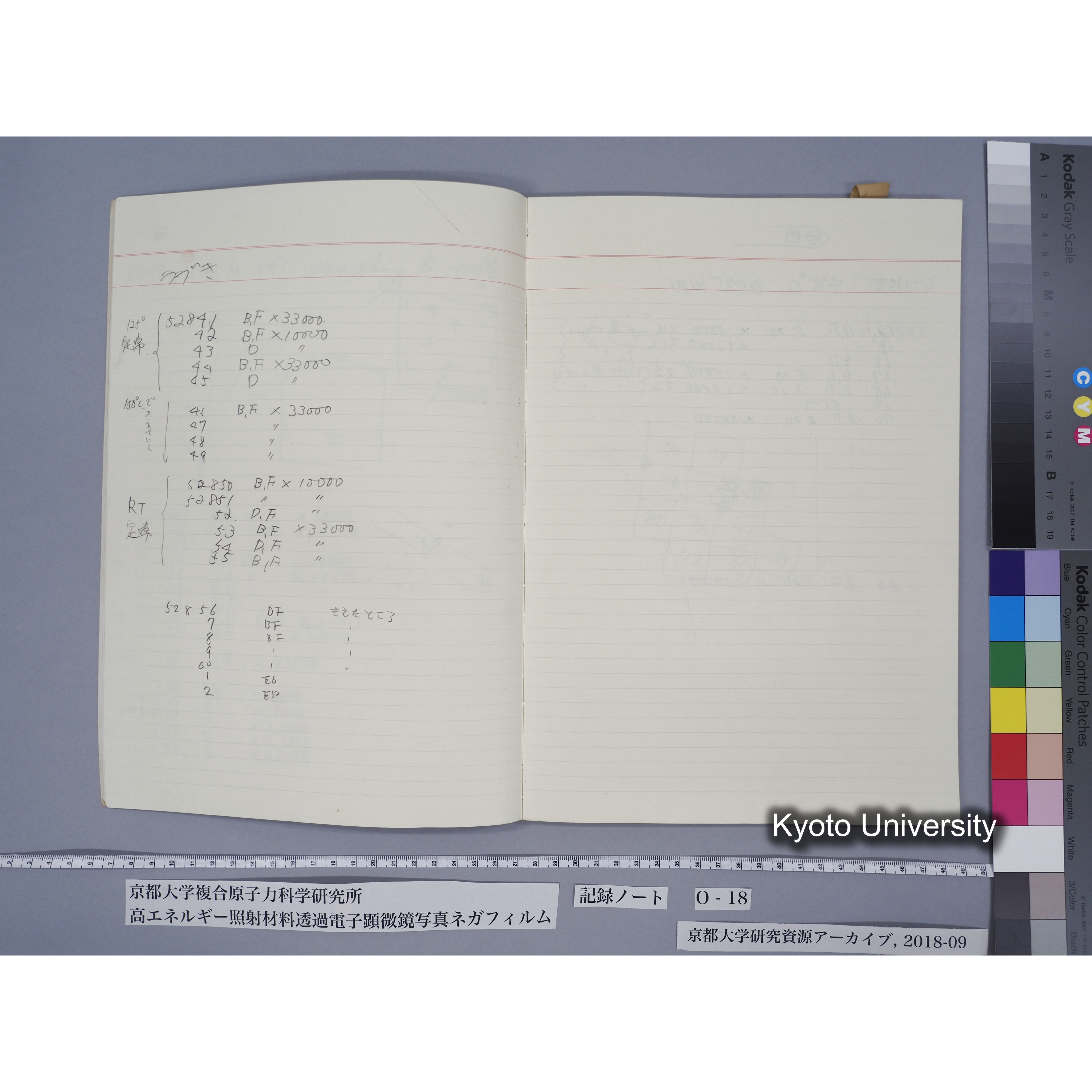 [記録ノート, Oシリーズ] 大洗O-18 S63.11.30〜H.1.6.9. 52826〜56571. (5)