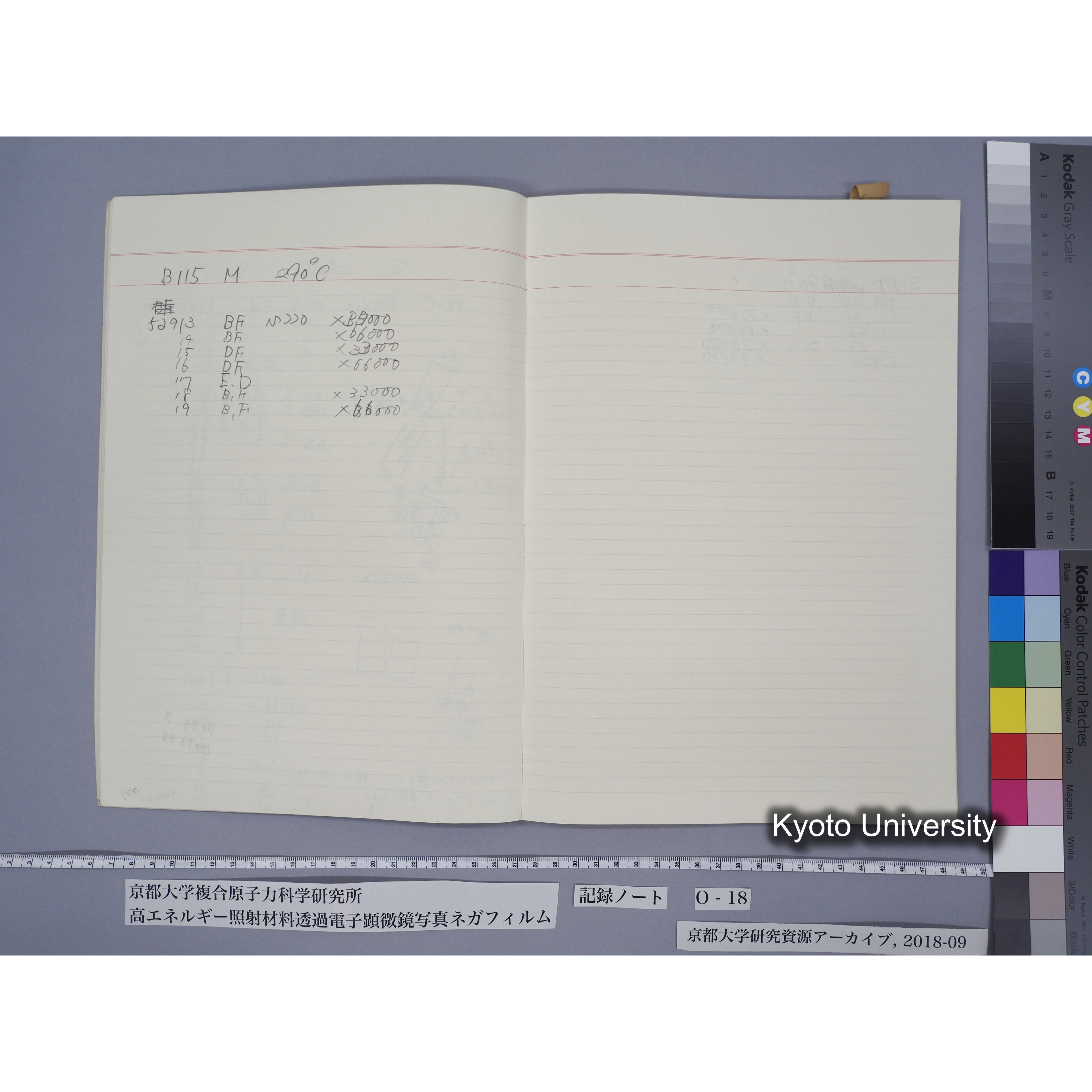 [記録ノート, Oシリーズ] 大洗O-18 S63.11.30〜H.1.6.9. 52826〜56571. (8)