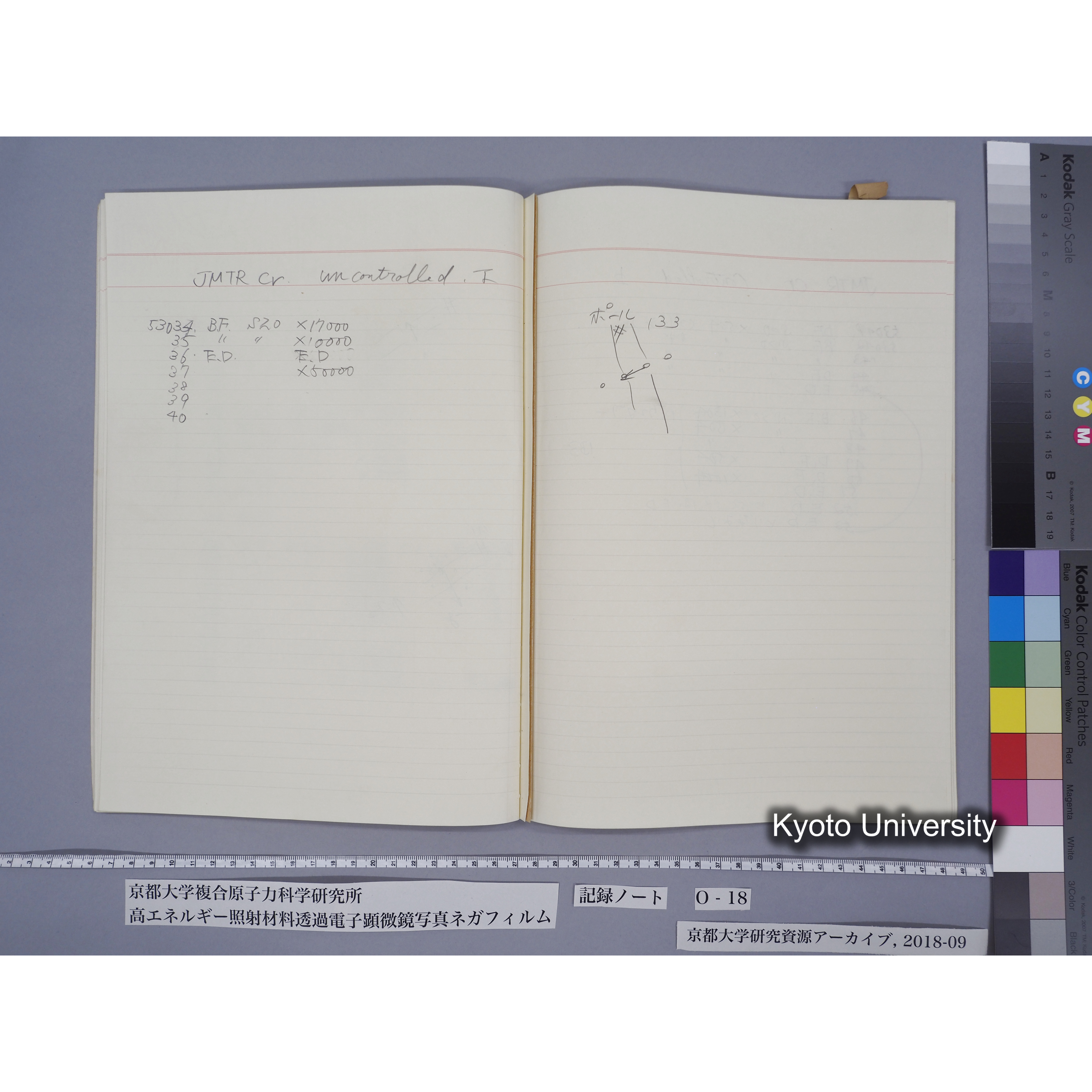 [記録ノート, Oシリーズ] 大洗O-18 S63.11.30〜H.1.6.9. 52826〜56571. (17)