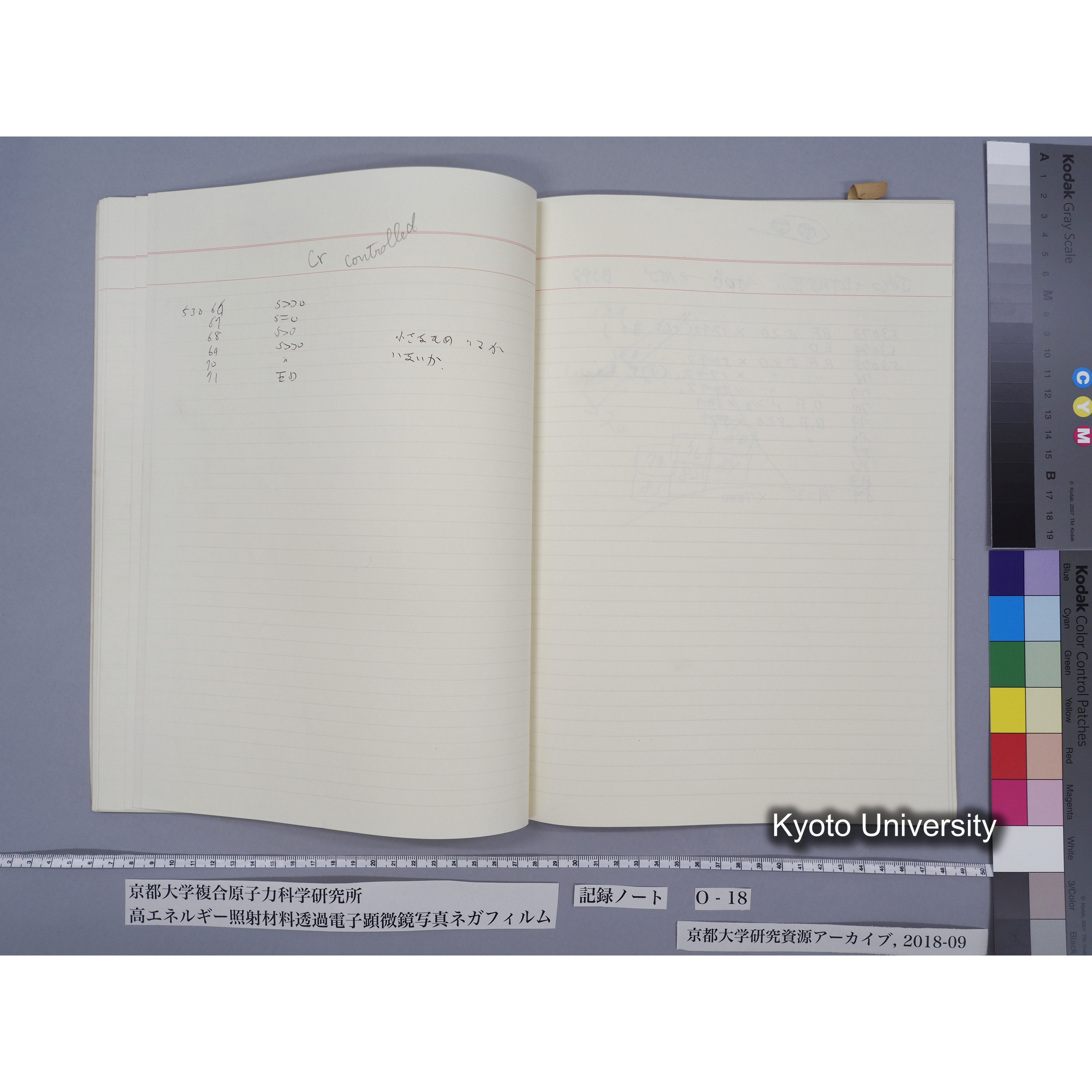 [記録ノート, Oシリーズ] 大洗O-18 S63.11.30〜H.1.6.9. 52826〜56571. (20)