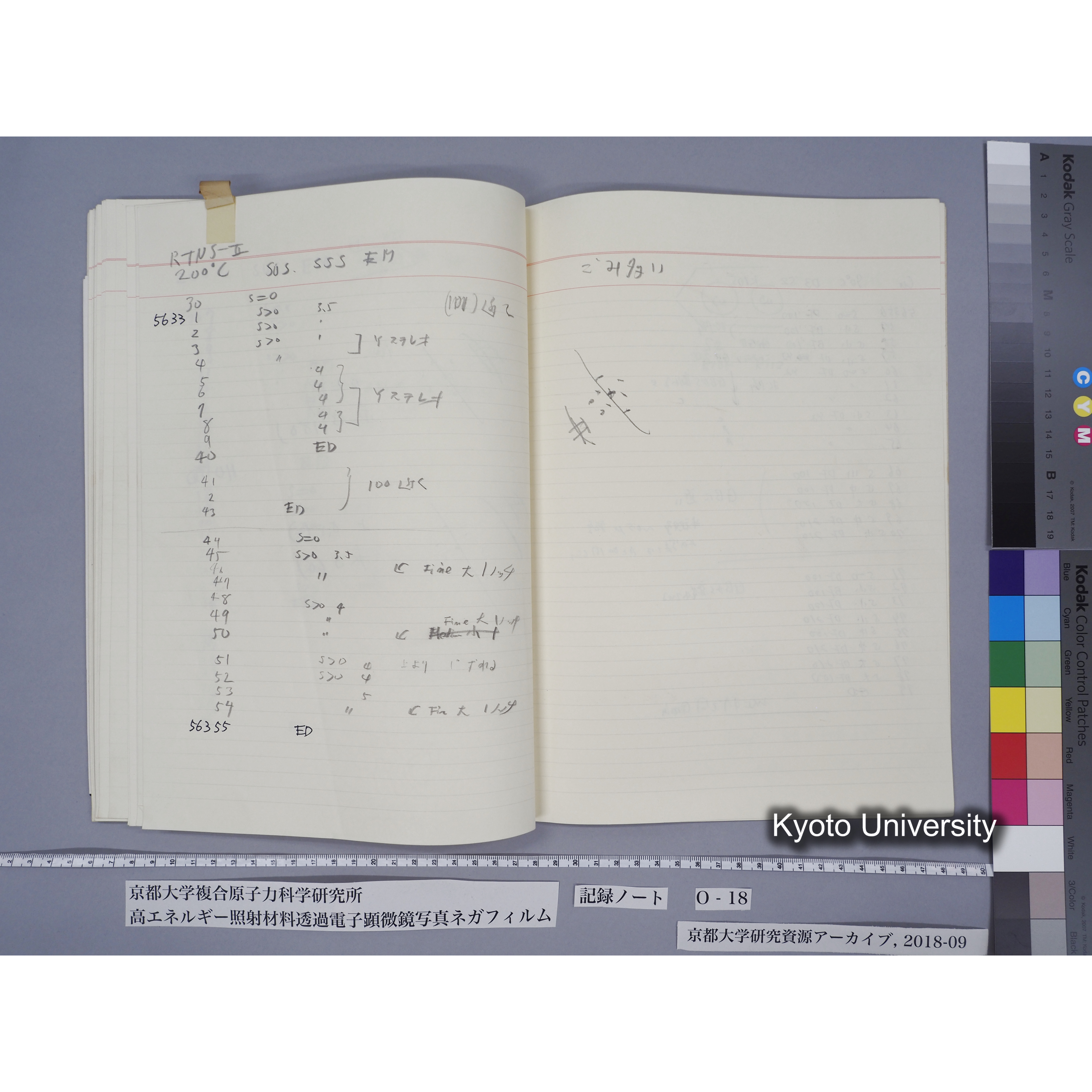 [記録ノート, Oシリーズ] 大洗O-18 S63.11.30〜H.1.6.9. 52826〜56571. (61)