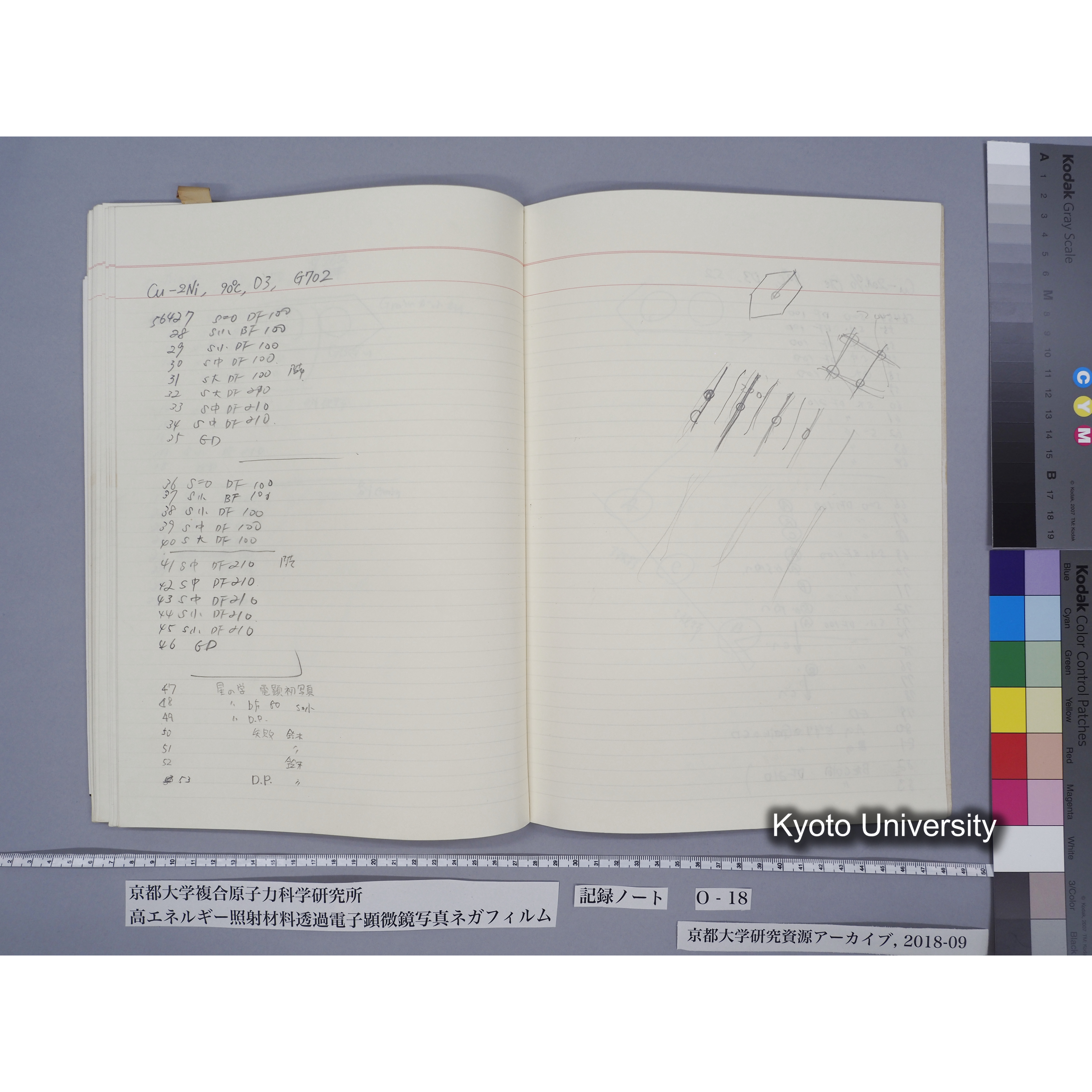 [記録ノート, Oシリーズ] 大洗O-18 S63.11.30〜H.1.6.9. 52826〜56571. (65)