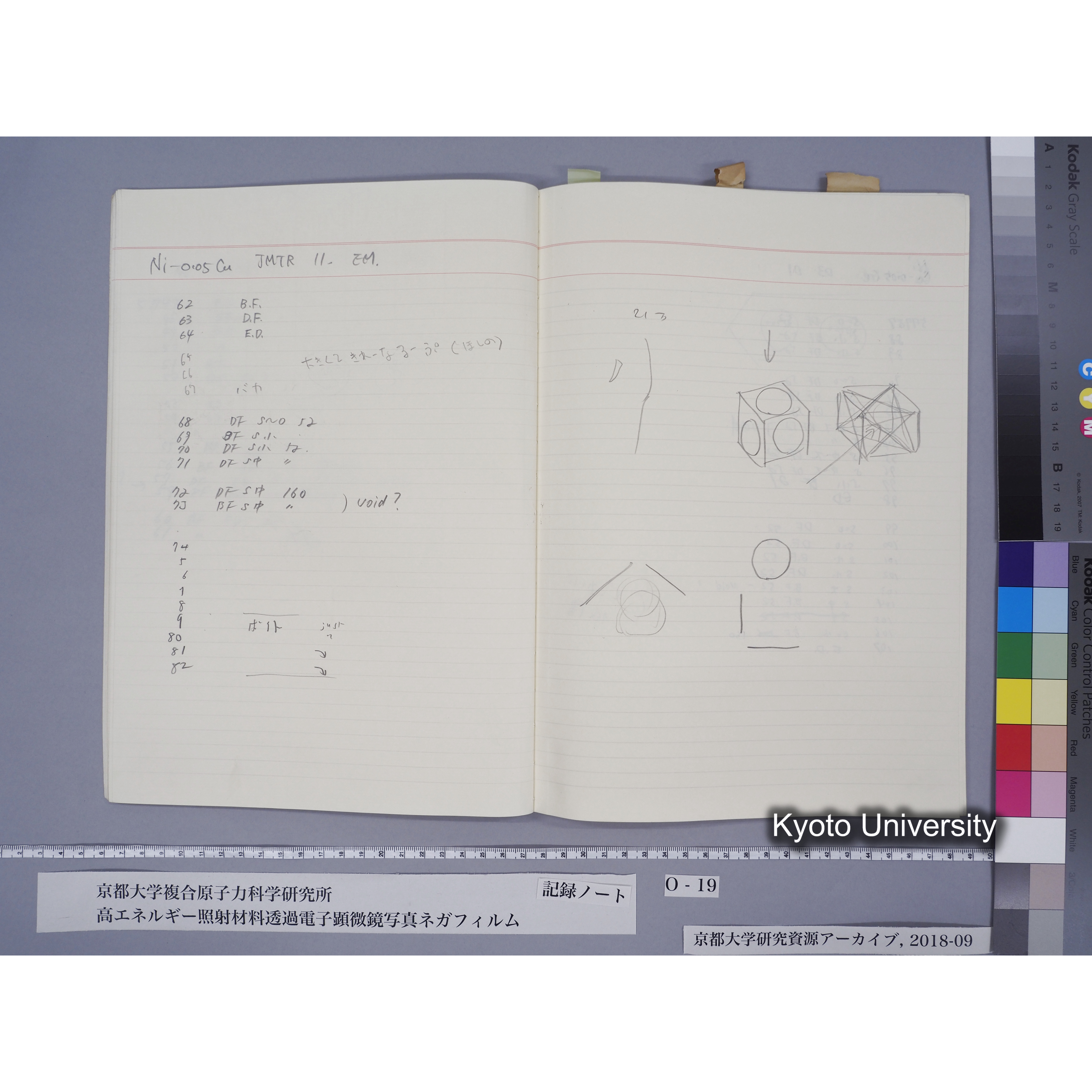 [記録ノート, Oシリーズ] 大洗TEMノートO-19 1989.6.9〜. 56572〜56595. (14)