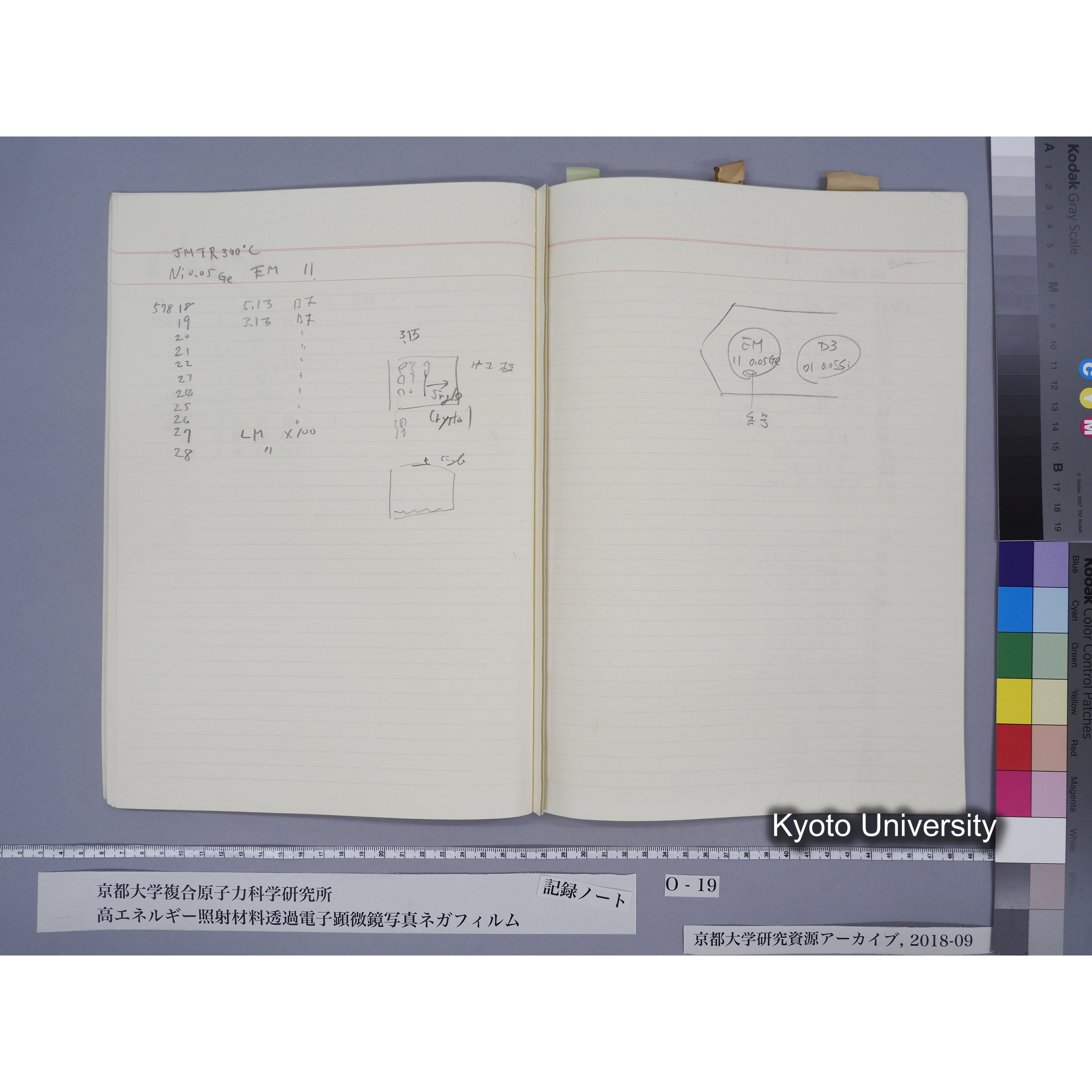 [記録ノート, Oシリーズ] 大洗TEMノートO-19 1989.6.9〜. 56572〜56595. (17)