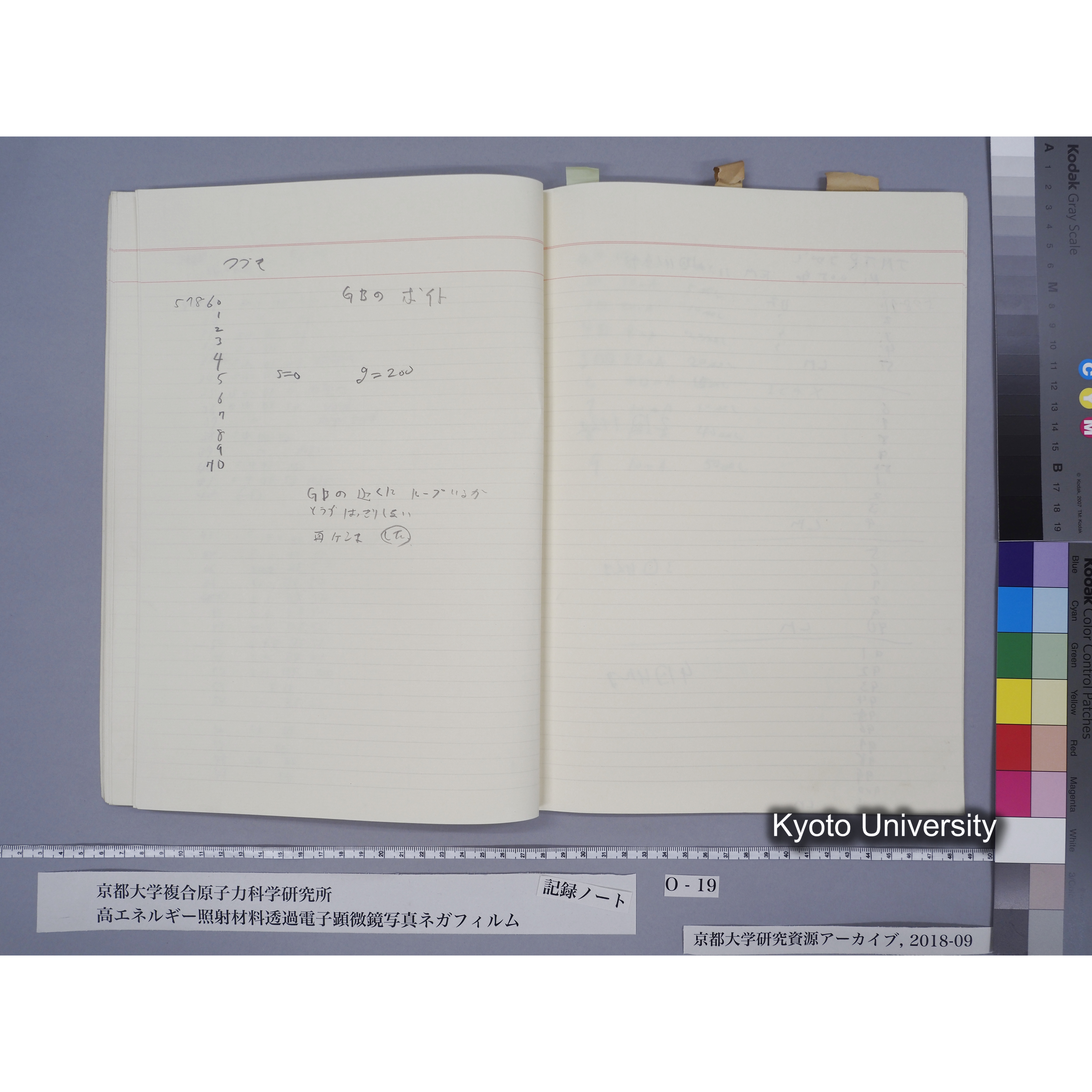 [記録ノート, Oシリーズ] 大洗TEMノートO-19 1989.6.9〜. 56572〜56595. (19)