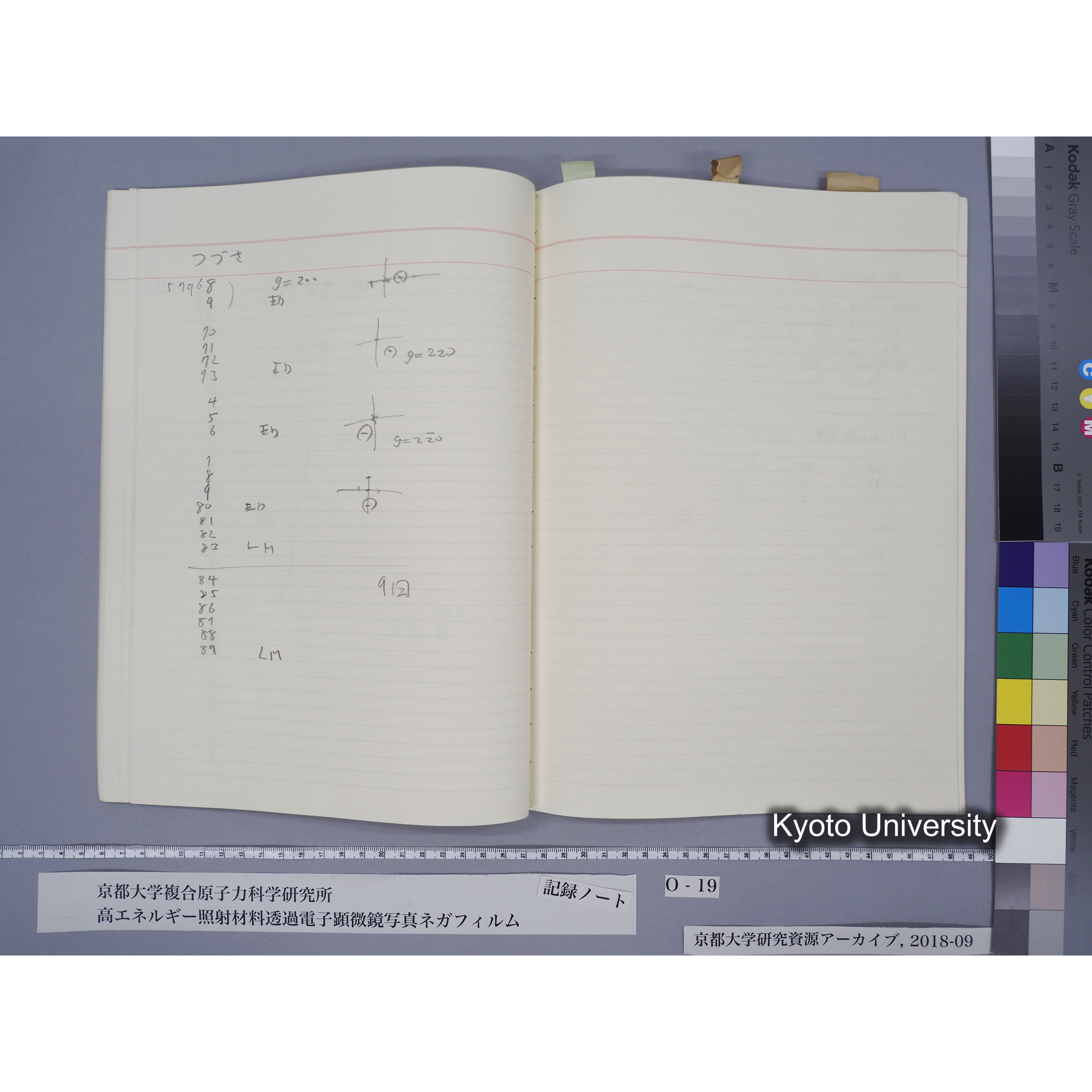 [記録ノート, Oシリーズ] 大洗TEMノートO-19 1989.6.9〜. 56572〜56595. (23)