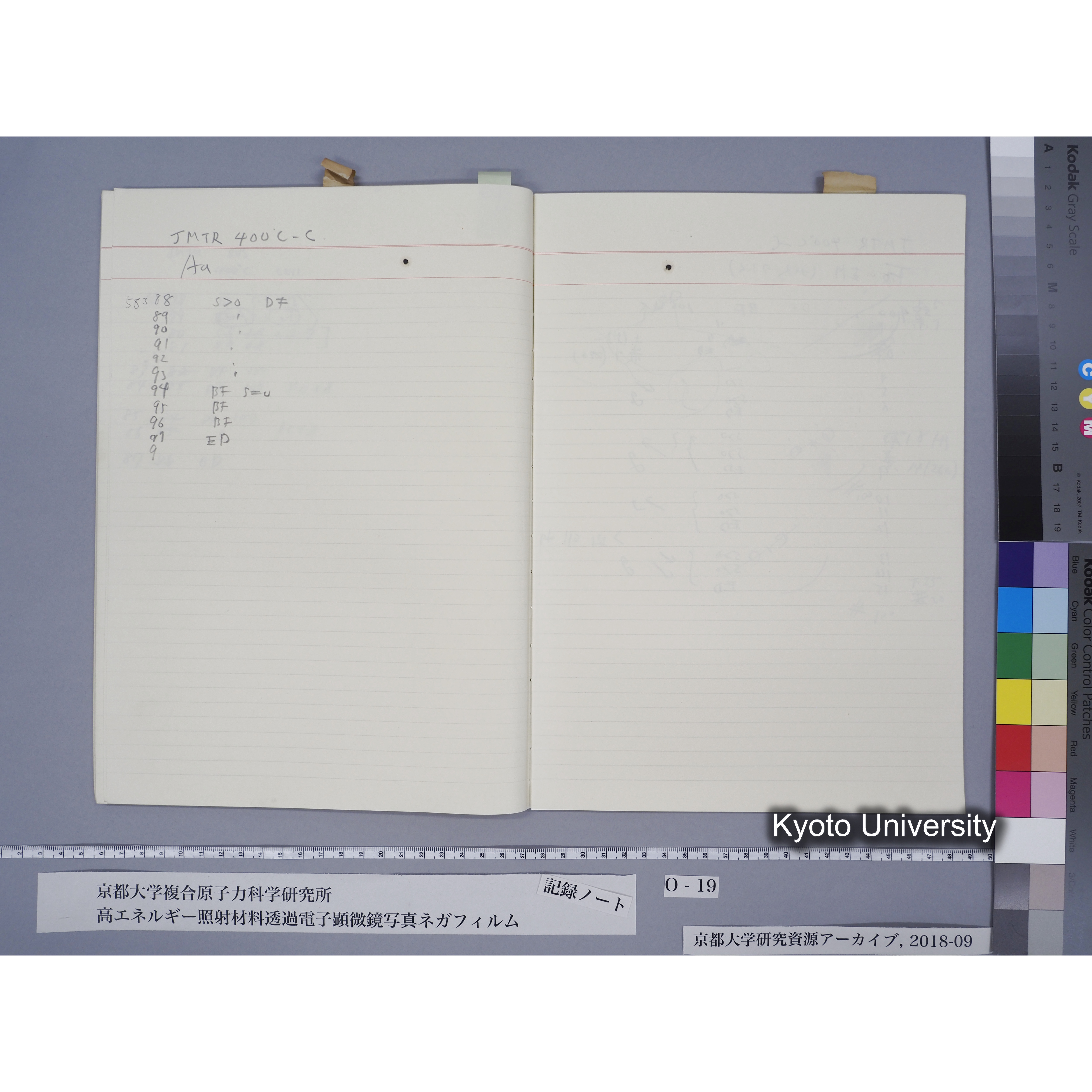 [記録ノート, Oシリーズ] 大洗TEMノートO-19 1989.6.9〜. 56572〜56595. (34)