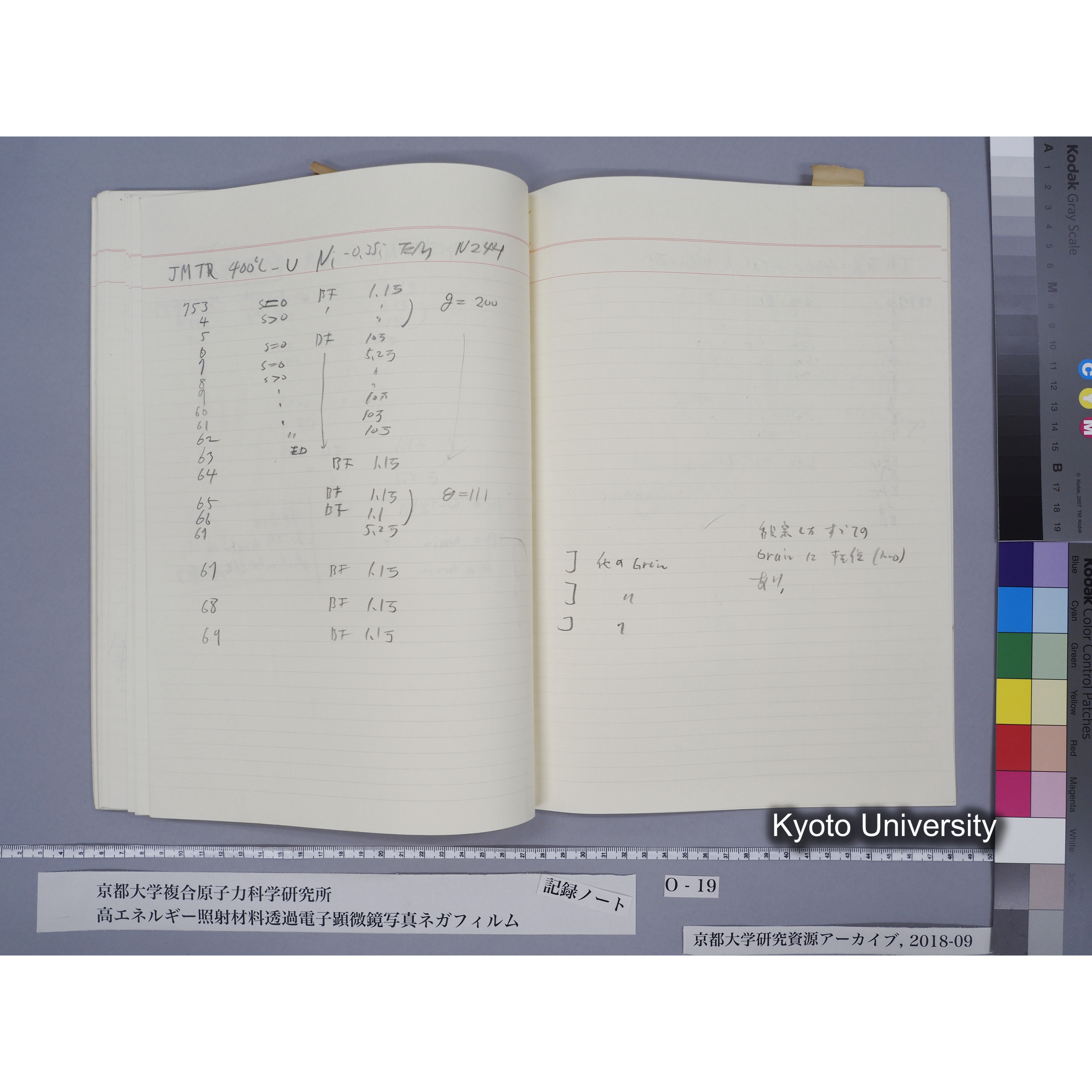 [記録ノート, Oシリーズ] 大洗TEMノートO-19 1989.6.9〜. 56572〜56595. (55)