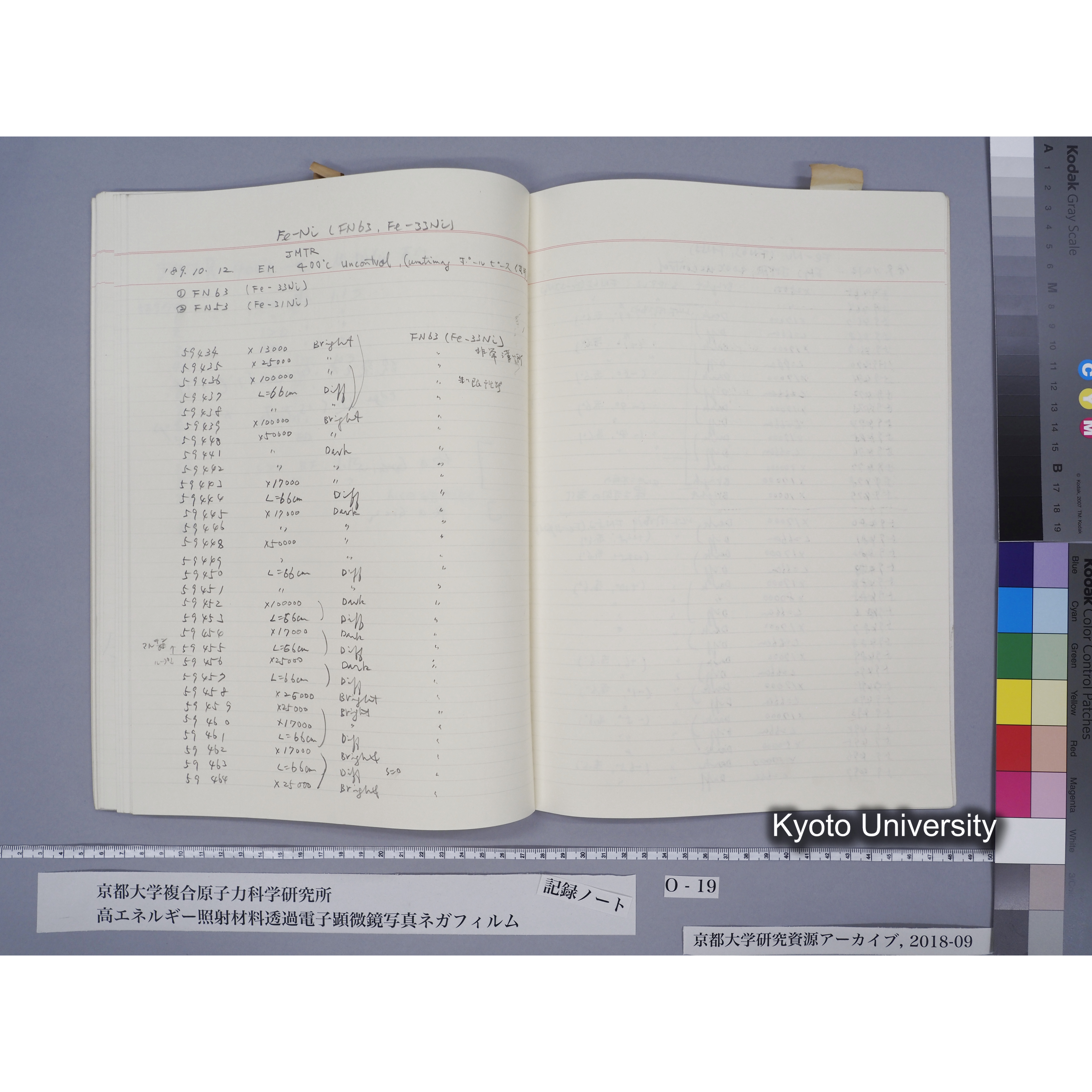 [記録ノート, Oシリーズ] 大洗TEMノートO-19 1989.6.9〜. 56572〜56595. (57)