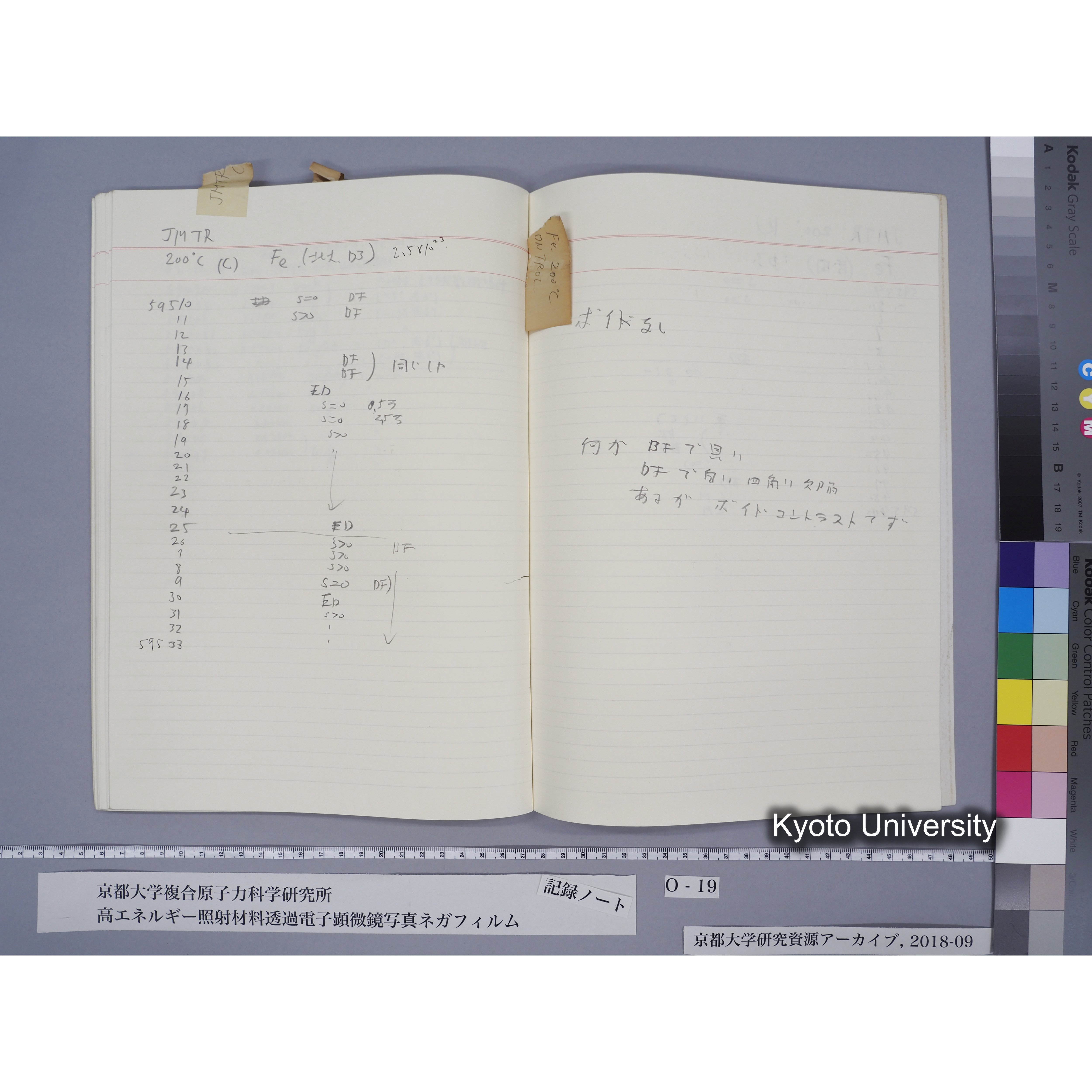 [記録ノート, Oシリーズ] 大洗TEMノートO-19 1989.6.9〜. 56572〜56595. (60)
