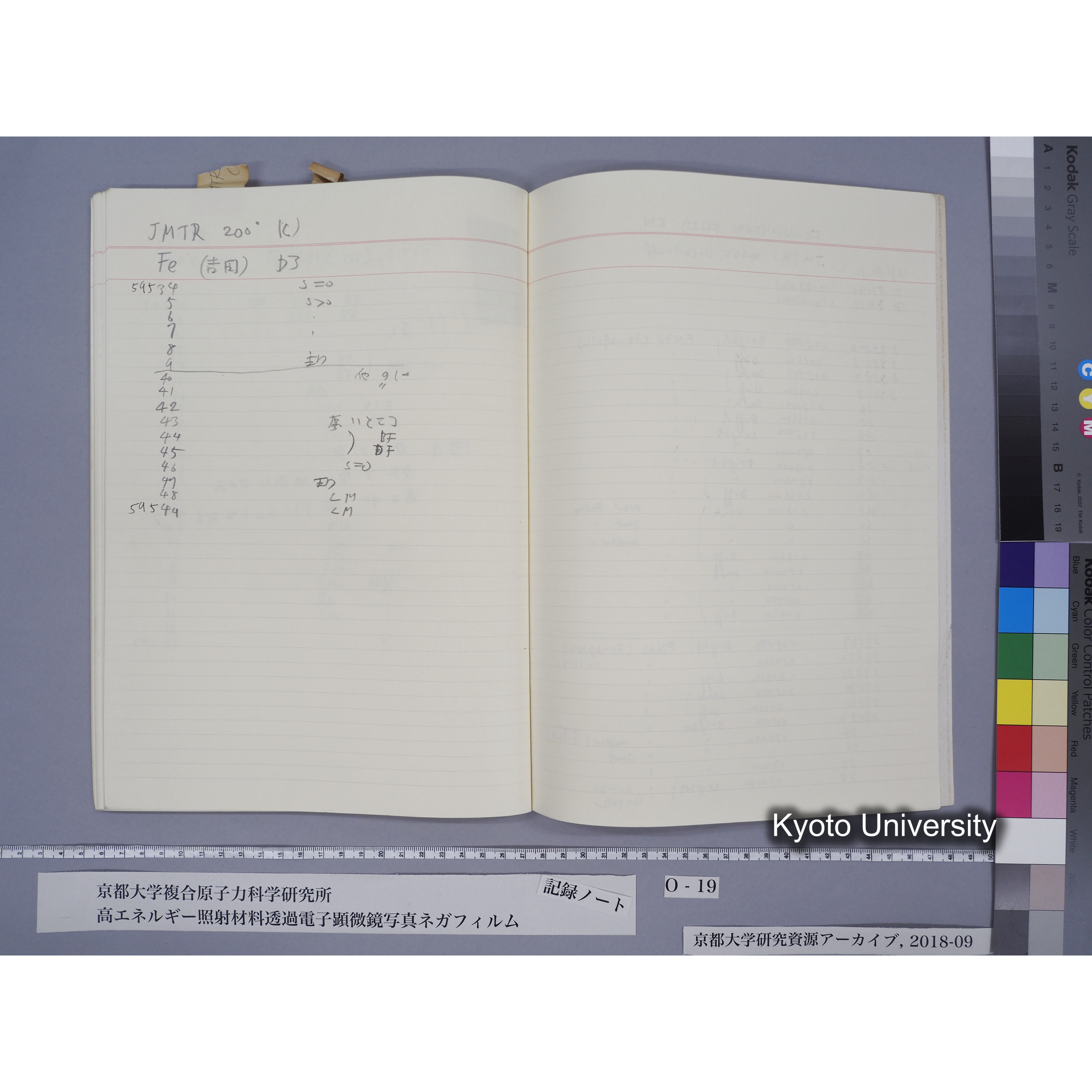 [記録ノート, Oシリーズ] 大洗TEMノートO-19 1989.6.9〜. 56572〜56595. (61)