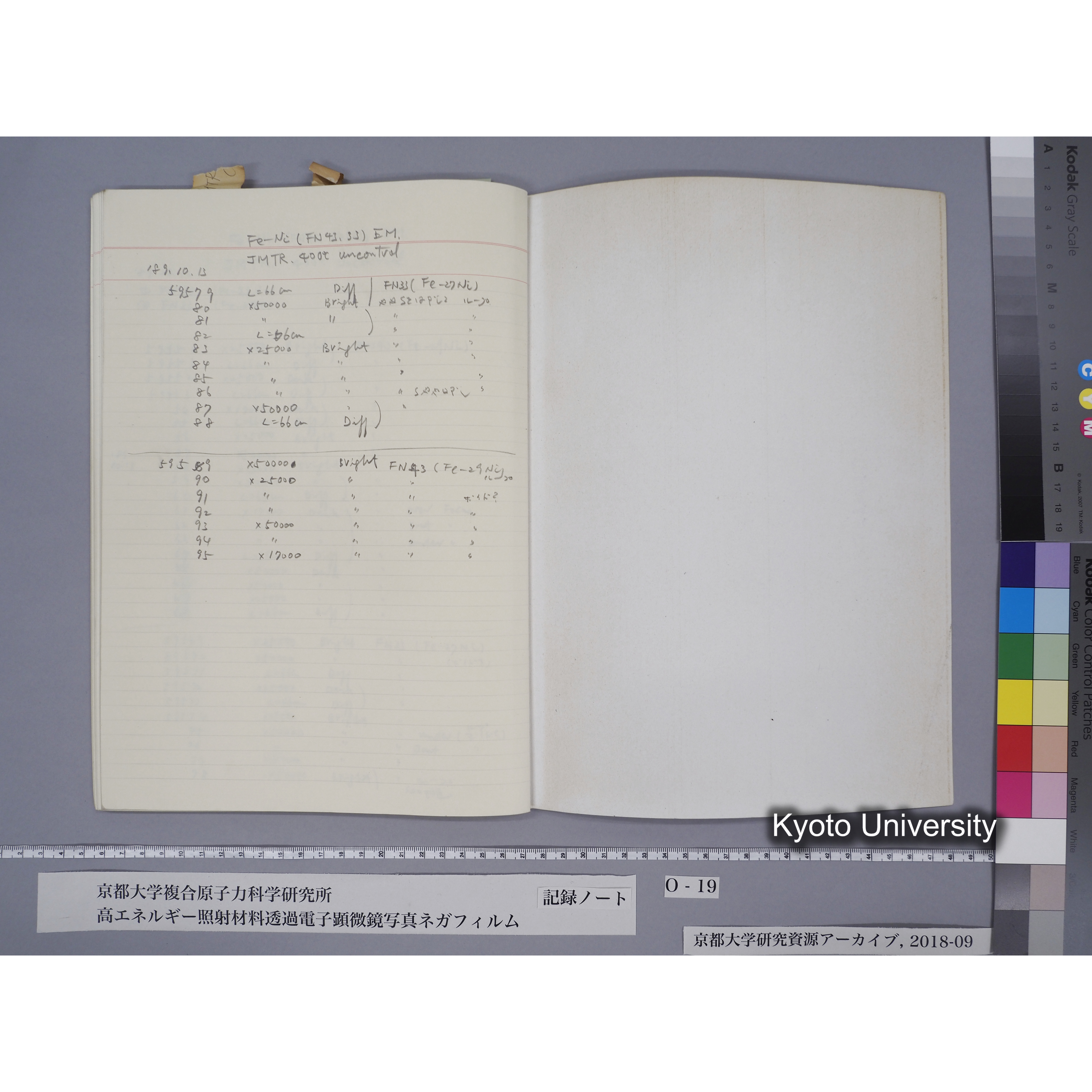 [記録ノート, Oシリーズ] 大洗TEMノートO-19 1989.6.9〜. 56572〜56595. (63)