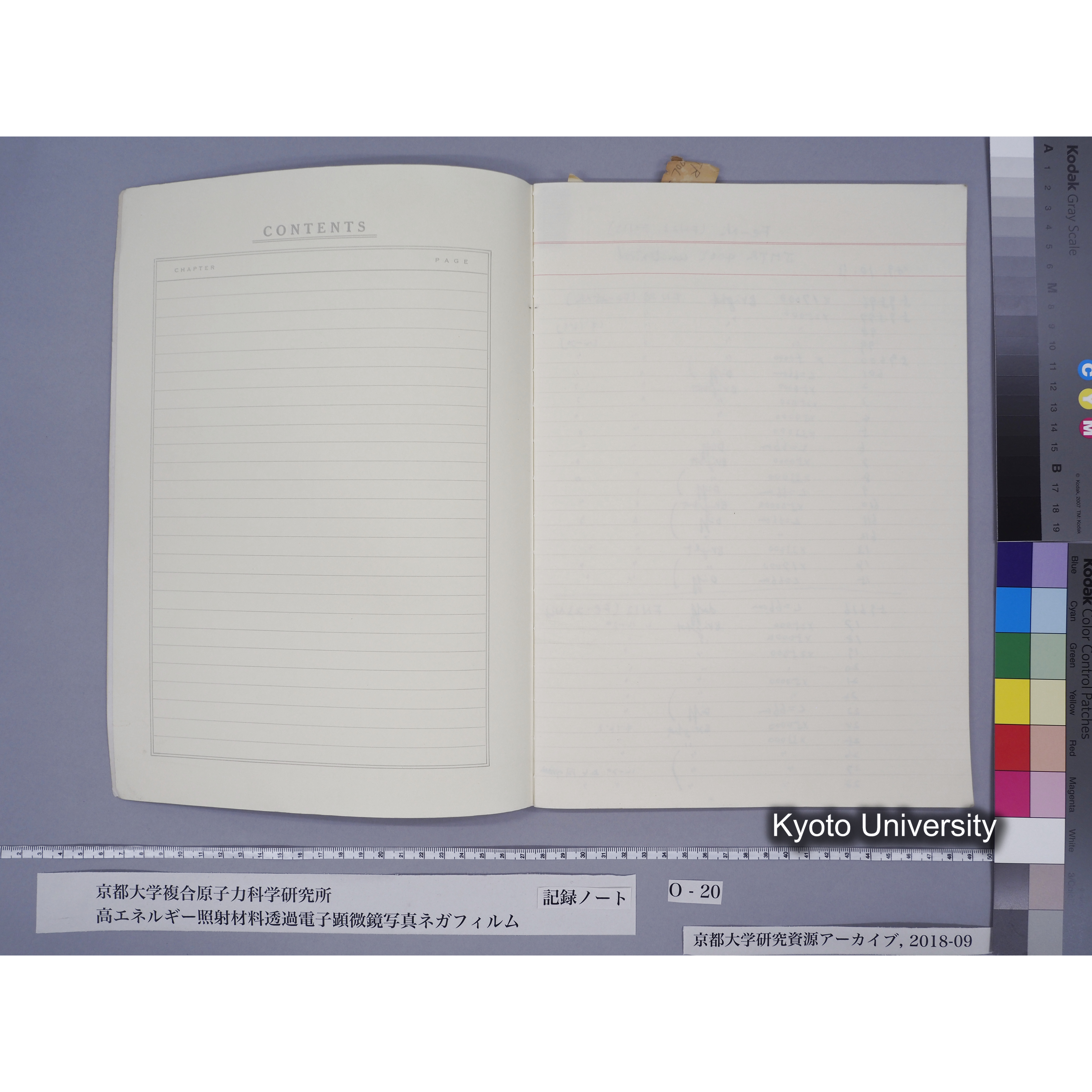 [記録ノート, Oシリーズ] 大洗TEMノートO-20 北大工 1989.10.13〜. 59596〜. (3)