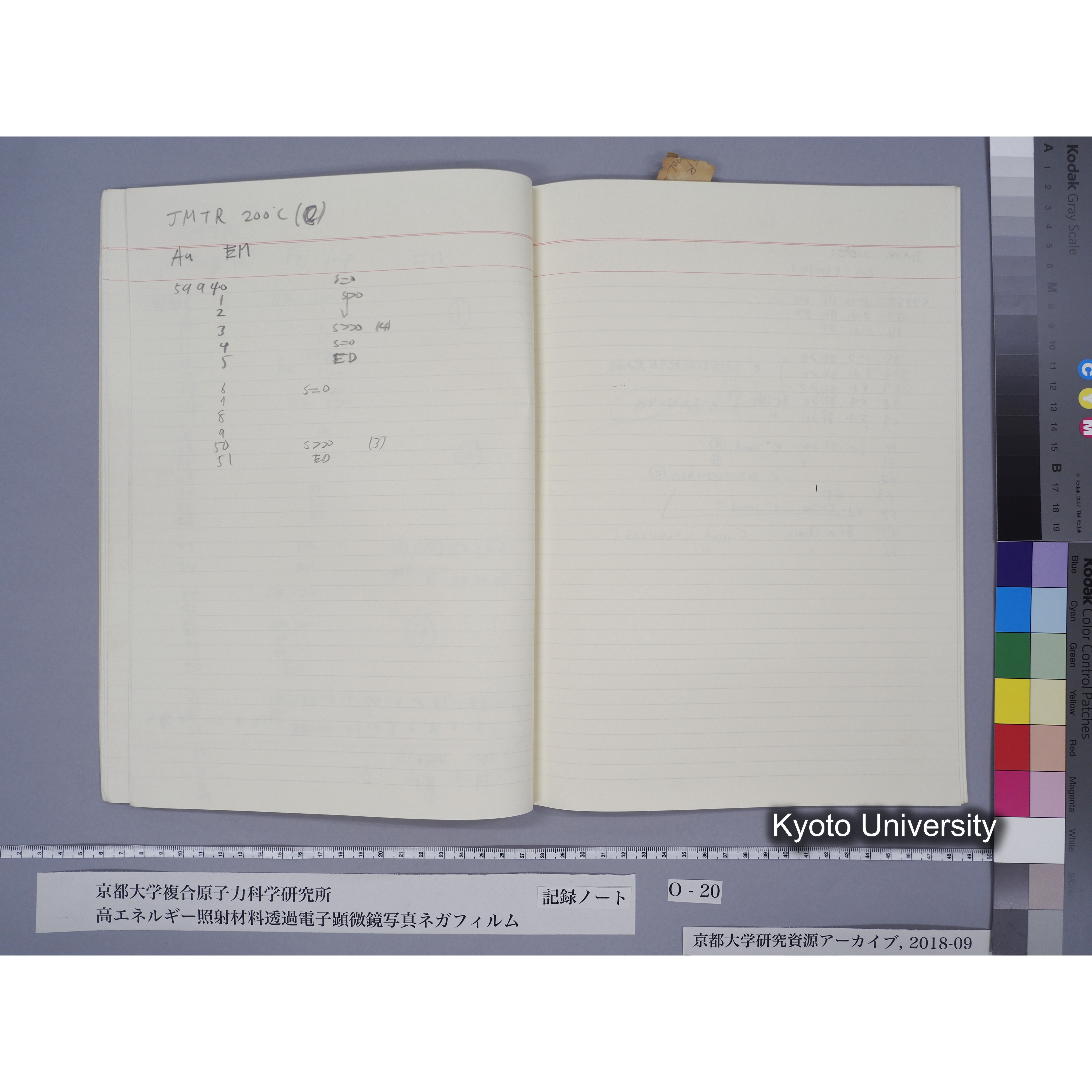 [記録ノート, Oシリーズ] 大洗TEMノートO-20 北大工 1989.10.13〜. 59596〜. (21)