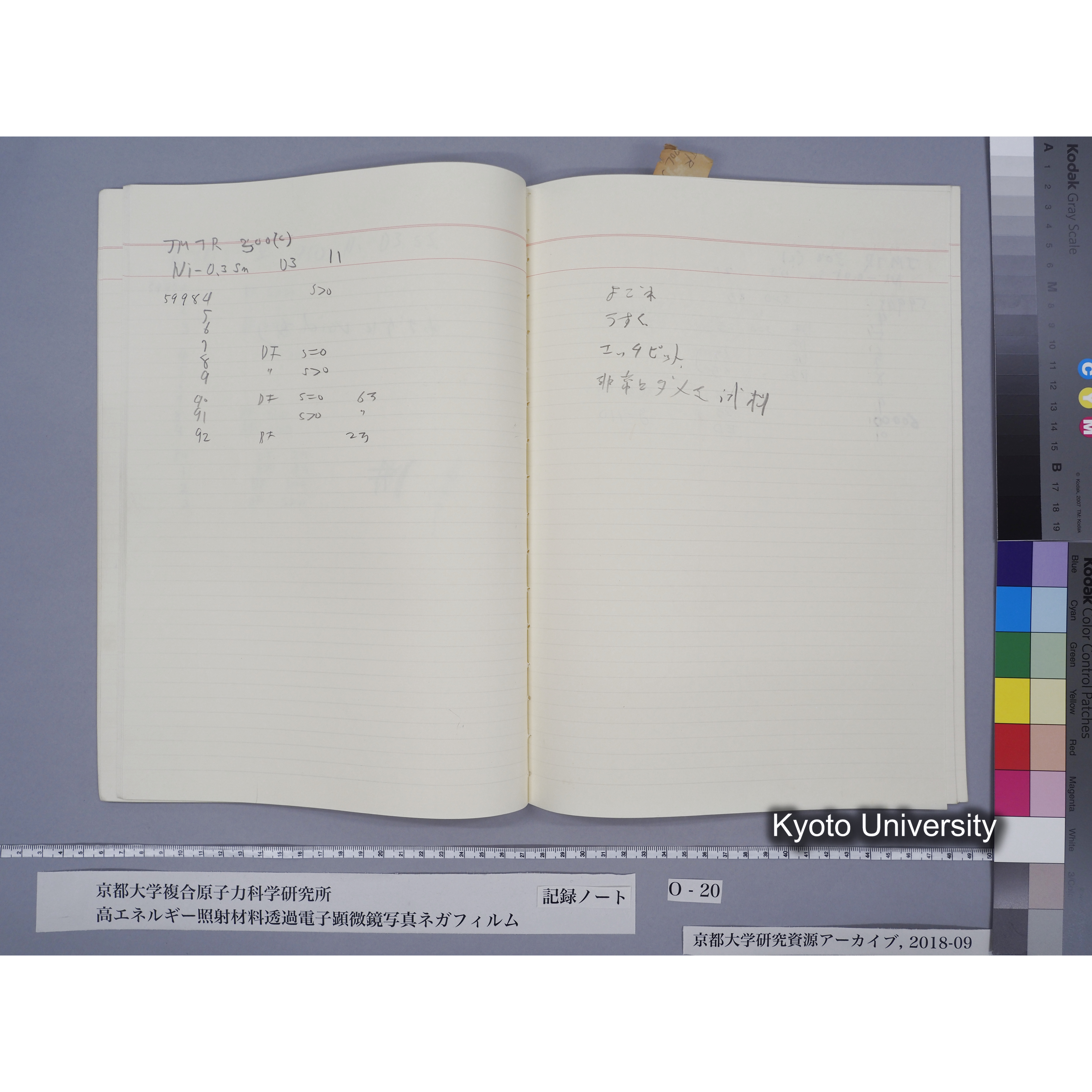 [記録ノート, Oシリーズ] 大洗TEMノートO-20 北大工 1989.10.13〜. 59596〜. (25)