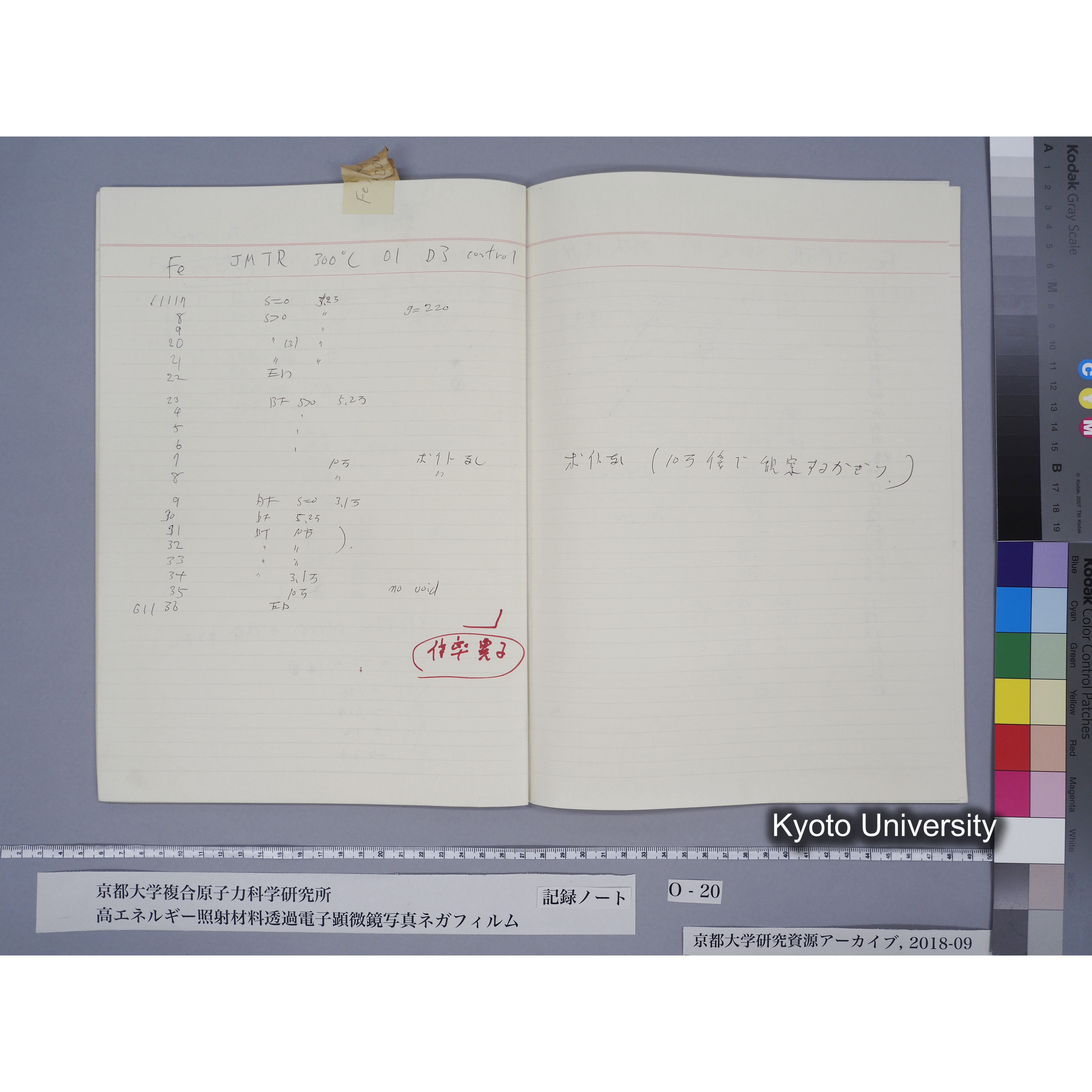 [記録ノート, Oシリーズ] 大洗TEMノートO-20 北大工 1989.10.13〜. 59596〜. (33)